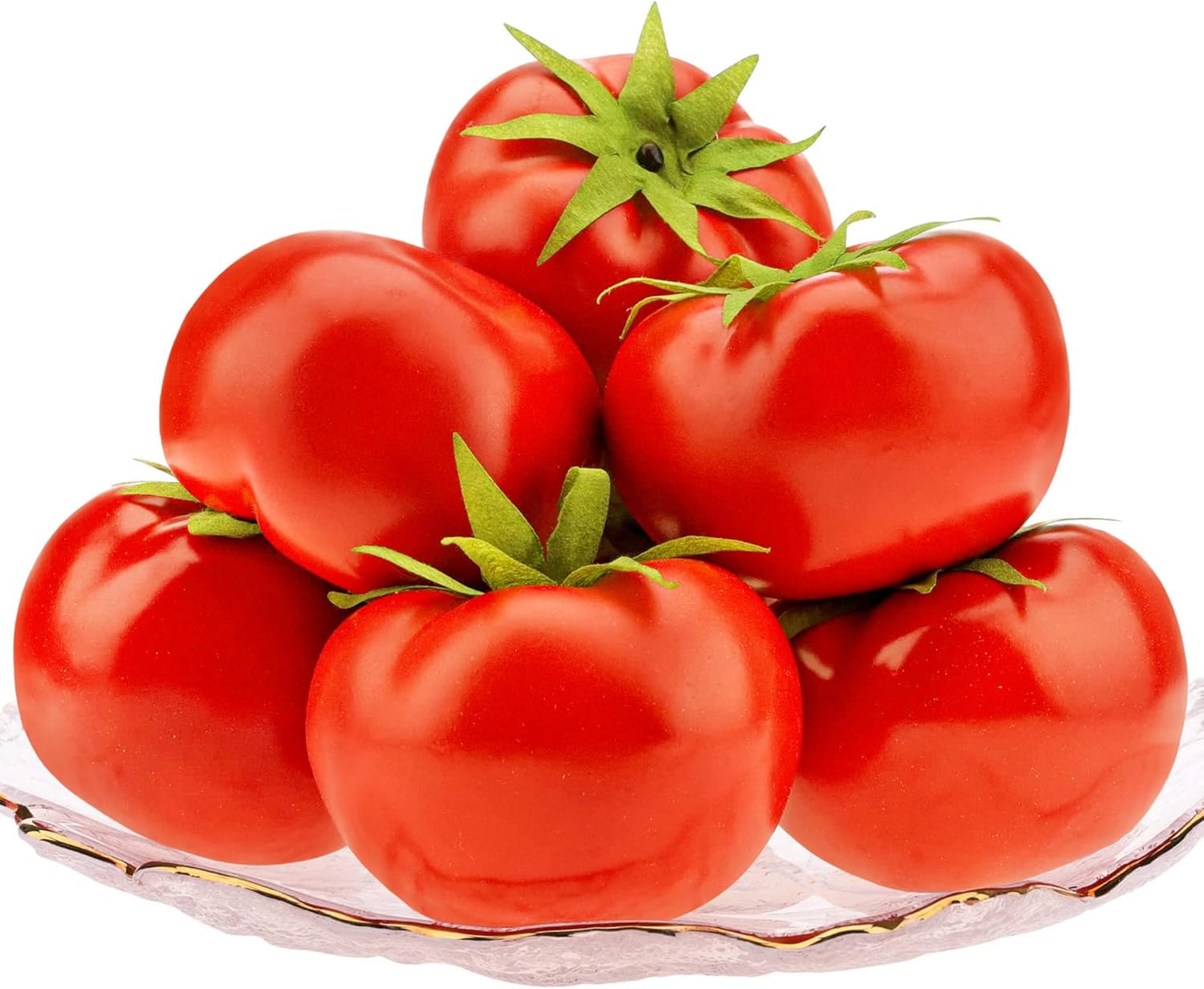 6PCS Fake Tomatoes Artificial Vegetables Lifelike Decor