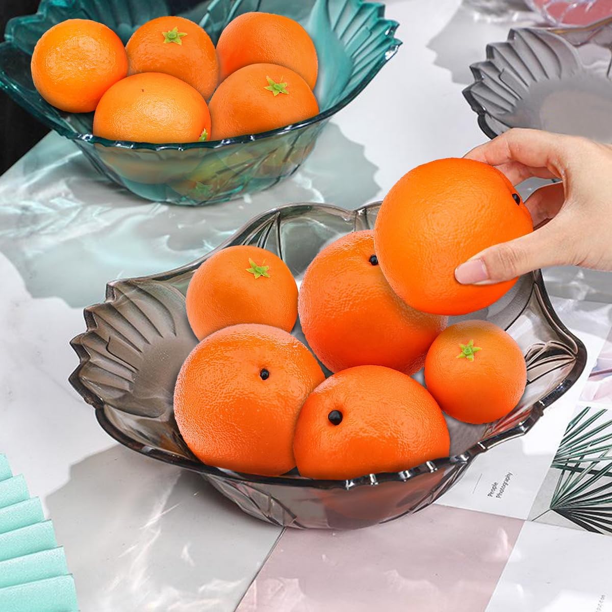 Woration Realistic Artificial Orange Decor Set 12PCS