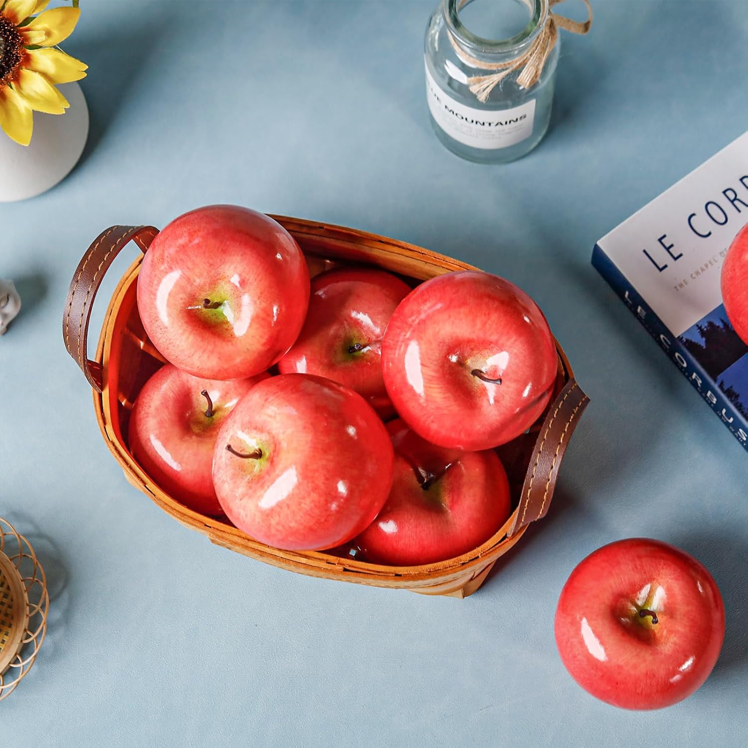 Toopify 16PCS Artificial Red Apples for Home Decor