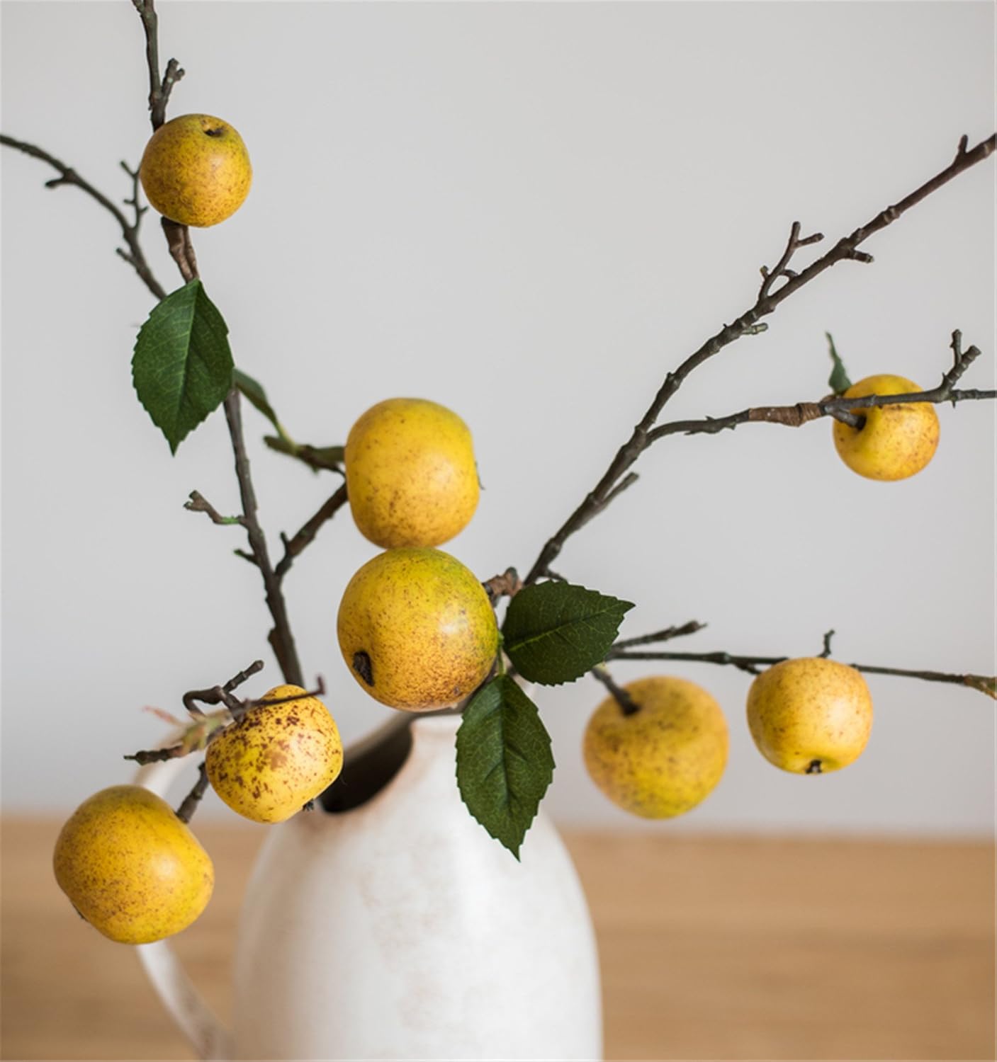 Zzooi 3PCS Artificial Pear Tree Branches with Fruits