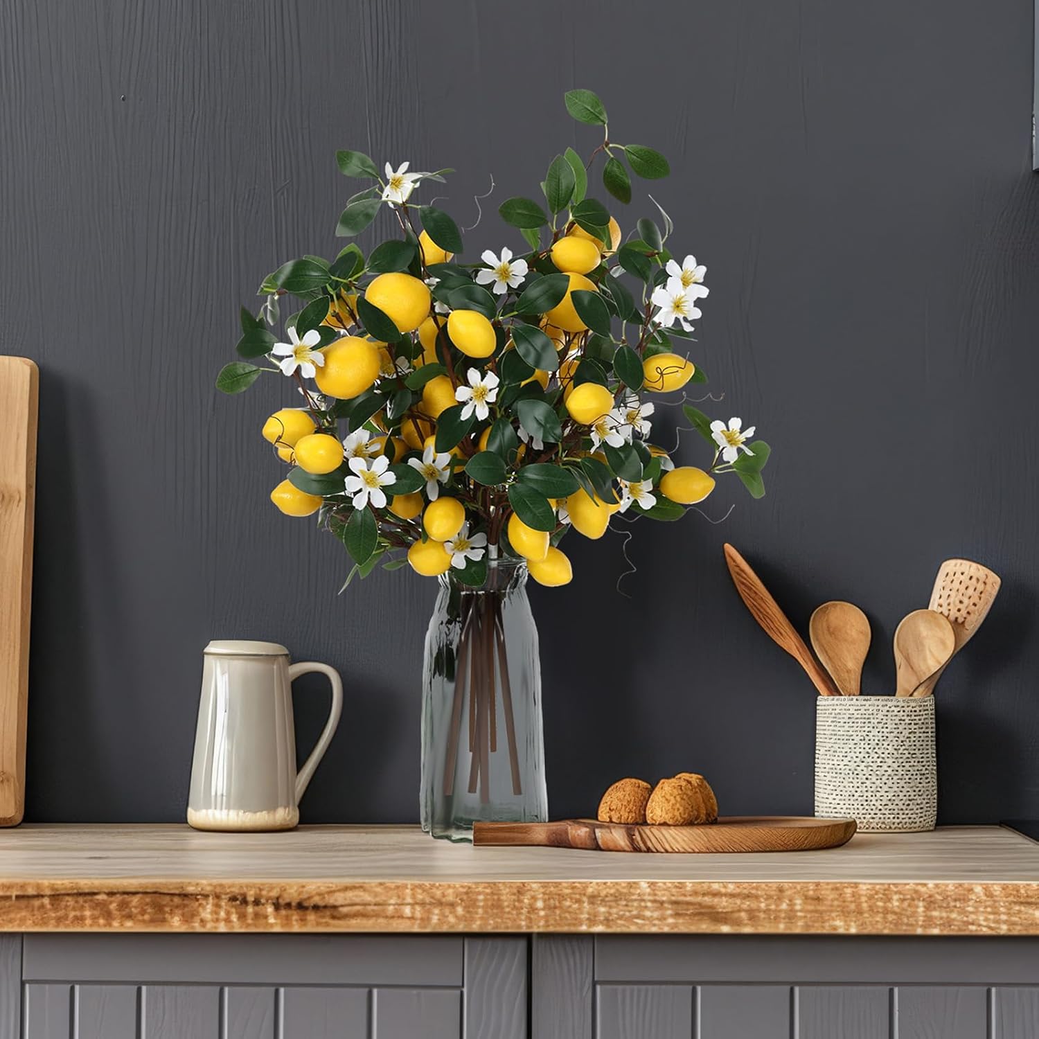 Giegxin 8-Piece Artificial Lemon Decor Bundle