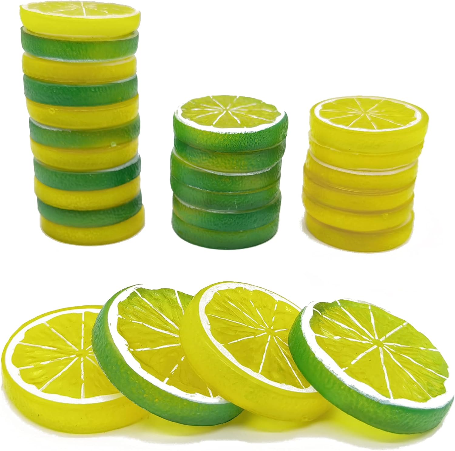 RONYOUNG 40PCS Artificial Lemon Slices Decorative