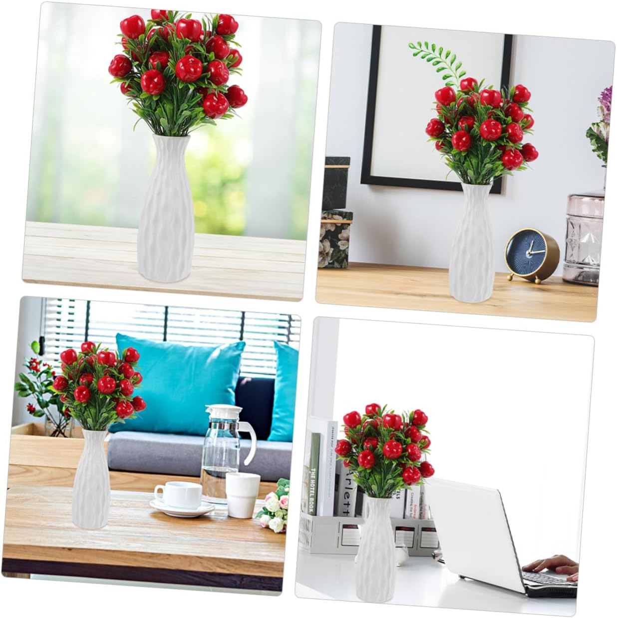 Wakauto 4Pcs Artificial Fruit Branches for Vase Decorations