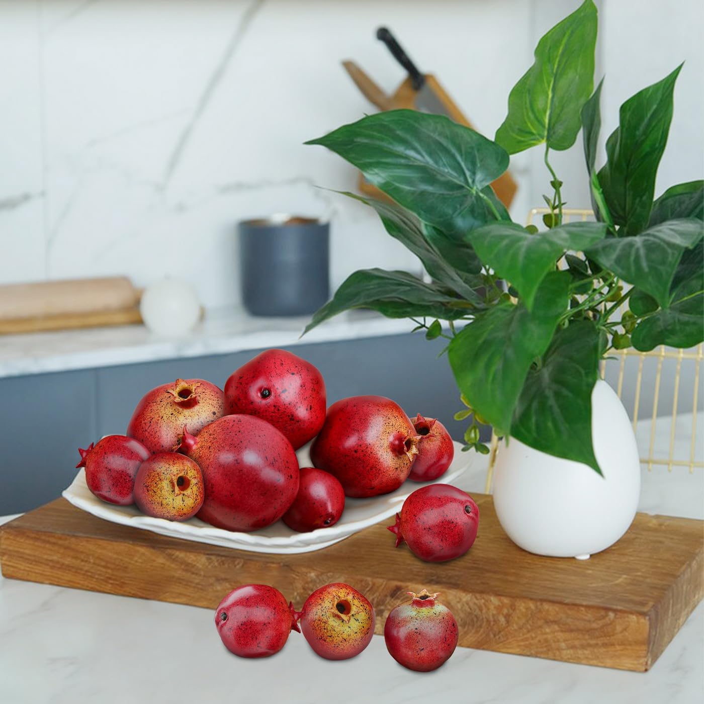 Woration Realistic Artificial Pomegranates 12PCS Home Decor