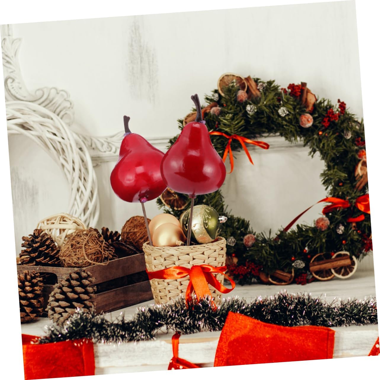 Zerodeko 12Pcs Artificial Pear Christmas Decor
