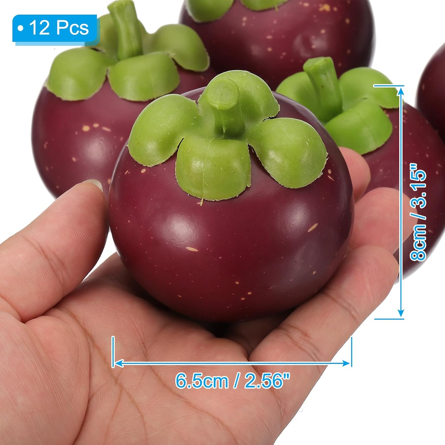 PATIKIL 12 Pcs Artificial Mangosteen for Home Party Decor