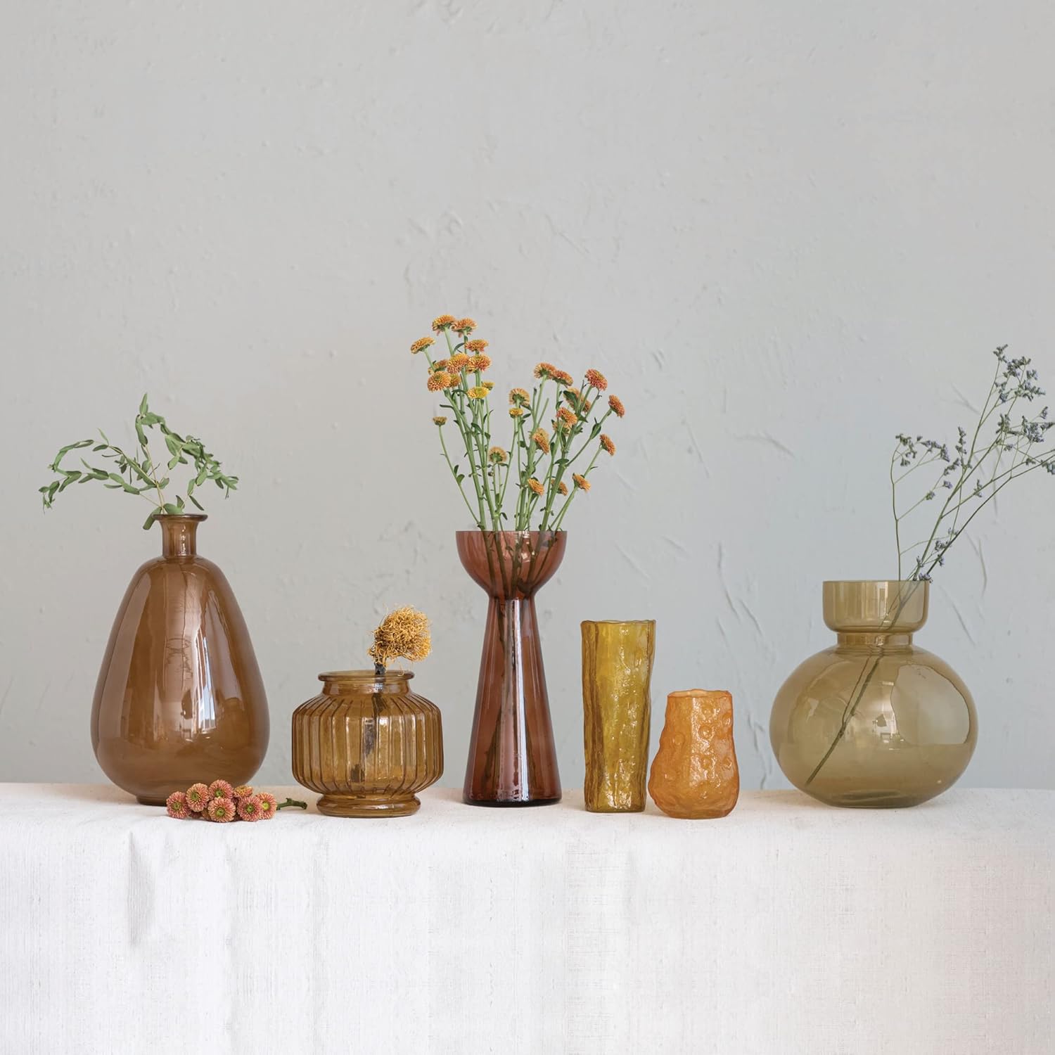 Creative Co-Op Modern Glass Vase Brown