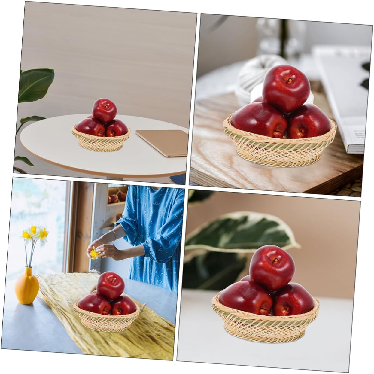 BESPORTBLE Artificial Red Apples 5Pcs Decorative Fruits