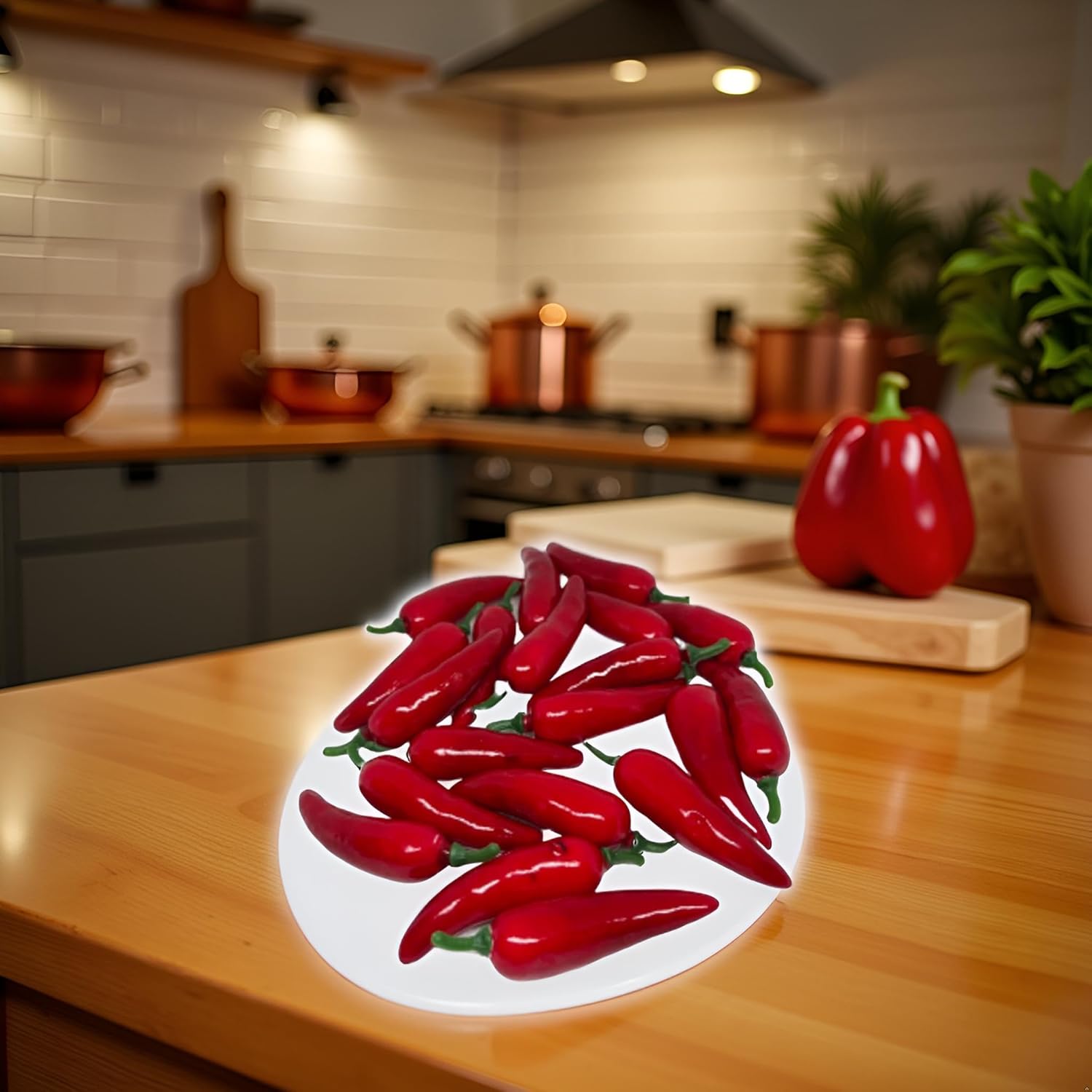 20 Pcs Realistic Fake Chili Peppers Photography Props