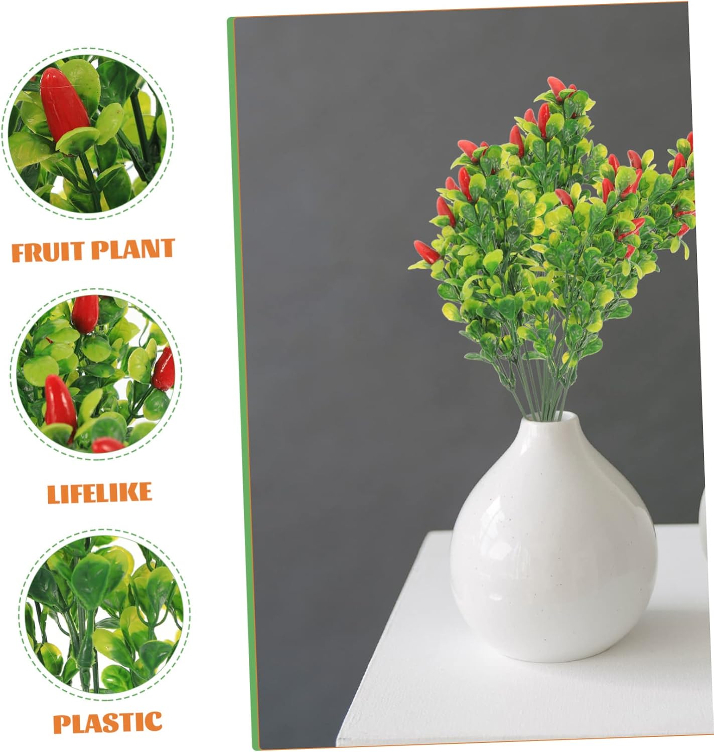 2pcs Lifelike Artificial Fruit Branches for Decor