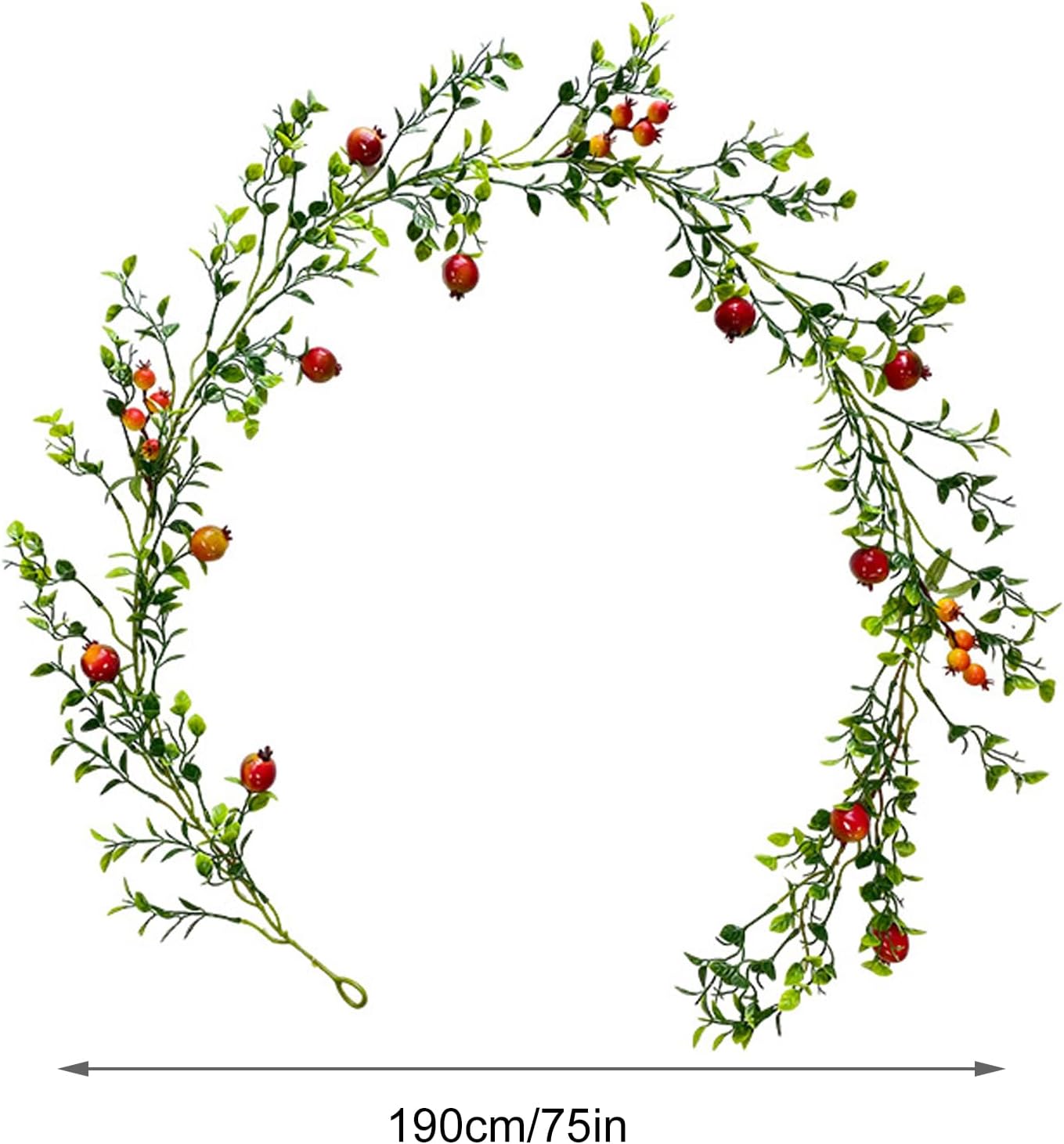 Belupai 62ft Artificial Orange Pomegranate Garland