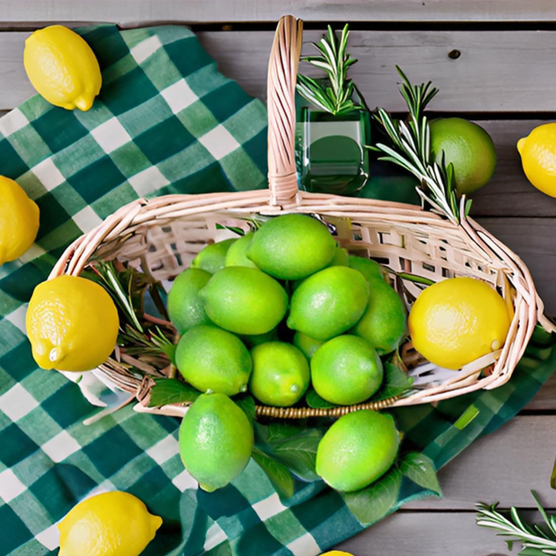 Fake Limes Artificial Lemons for Home Decor 20Pcs Green
