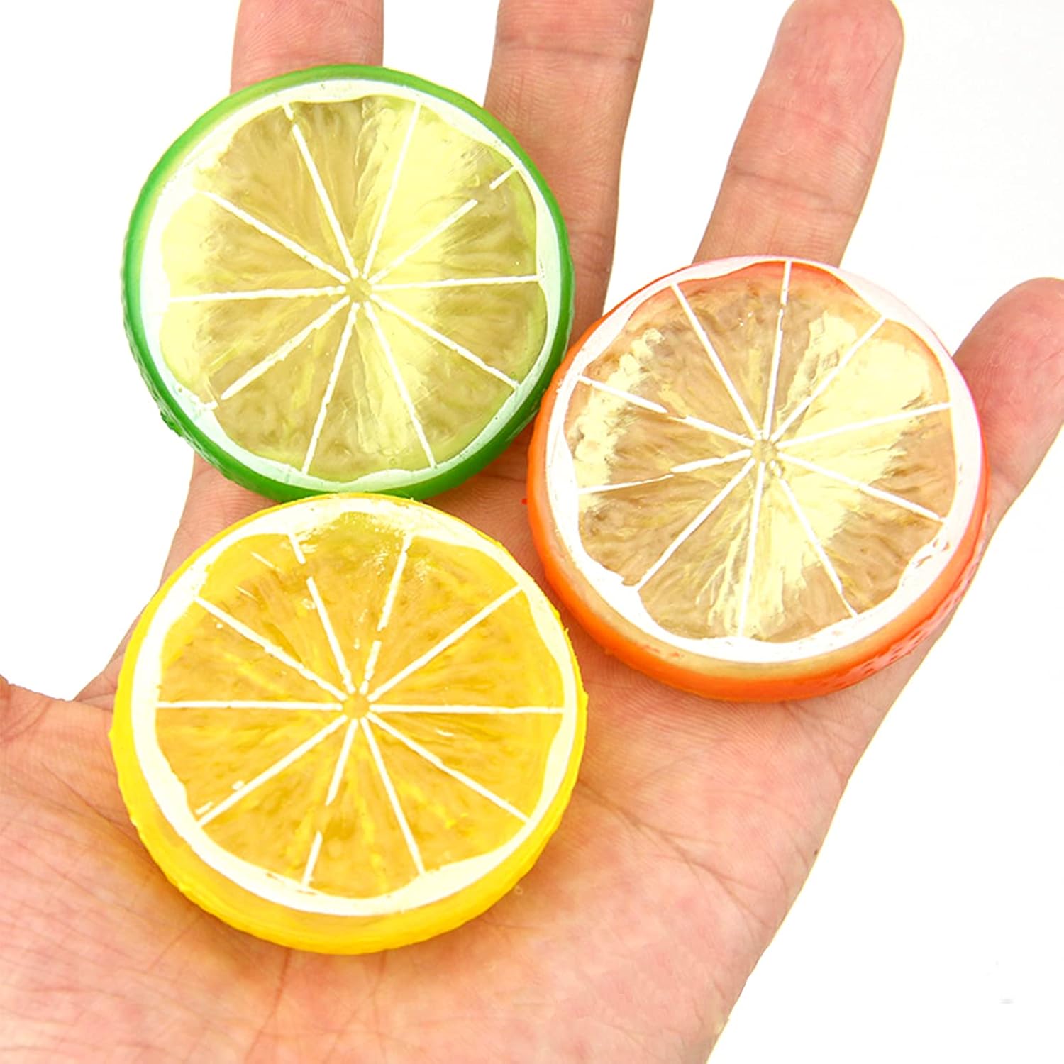 NUOMI 30PCS Artificial Lemon Slices for Decoration and Photography