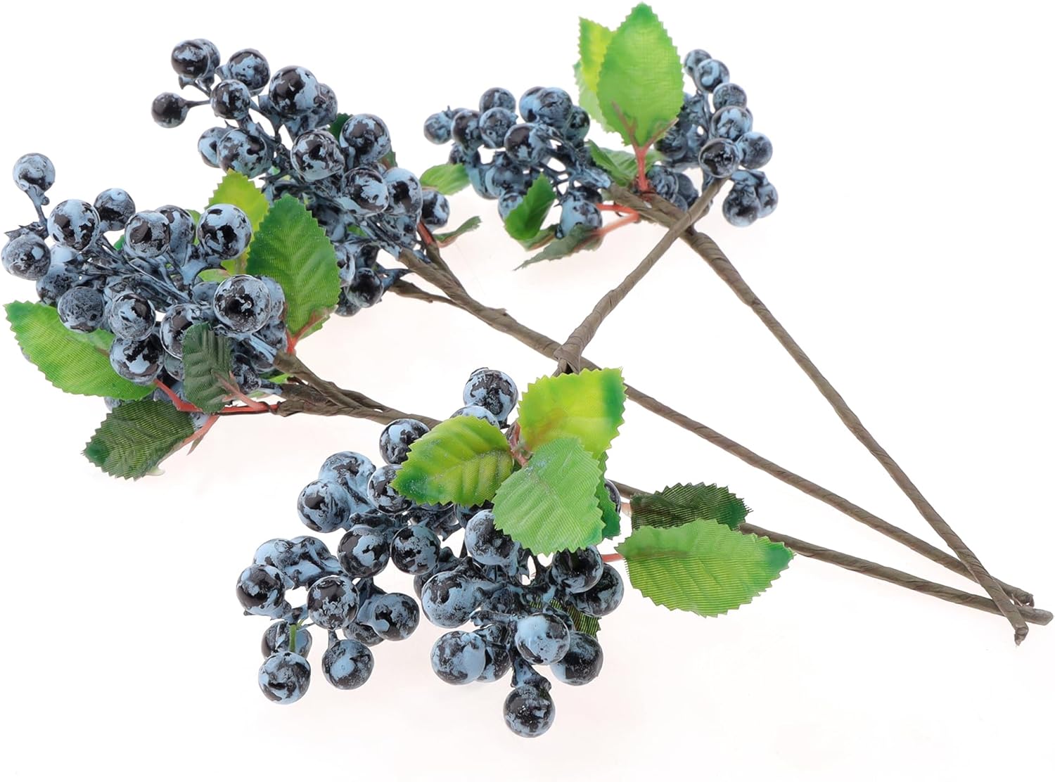 4PCS Artificial Blueberry Branches for DIY Decorations and Bouquets