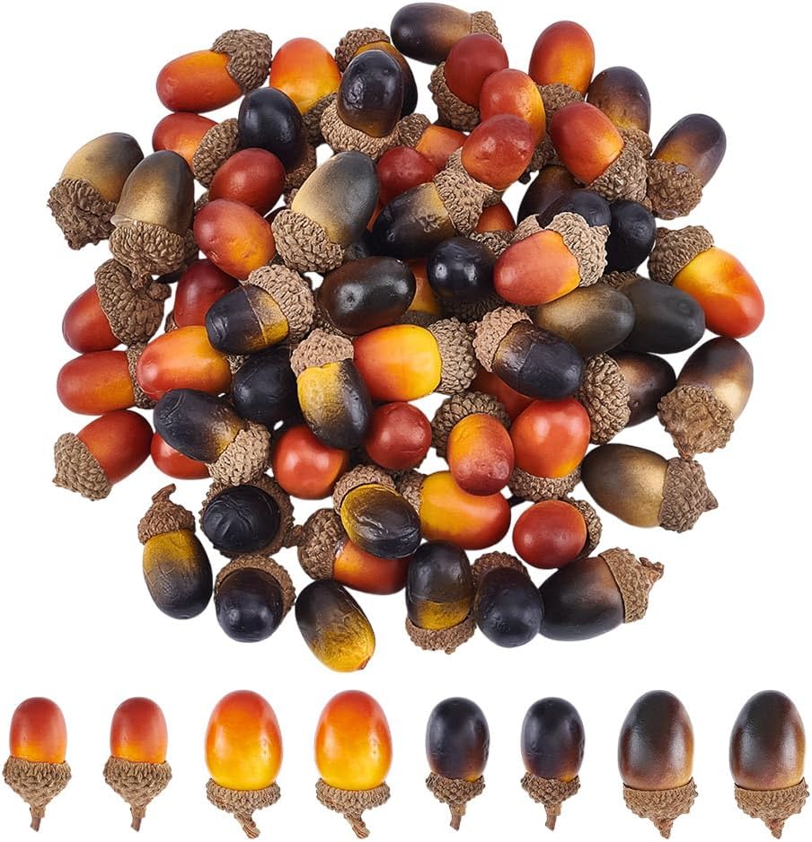70pcs Artificial Acorns for Crafts and Decor