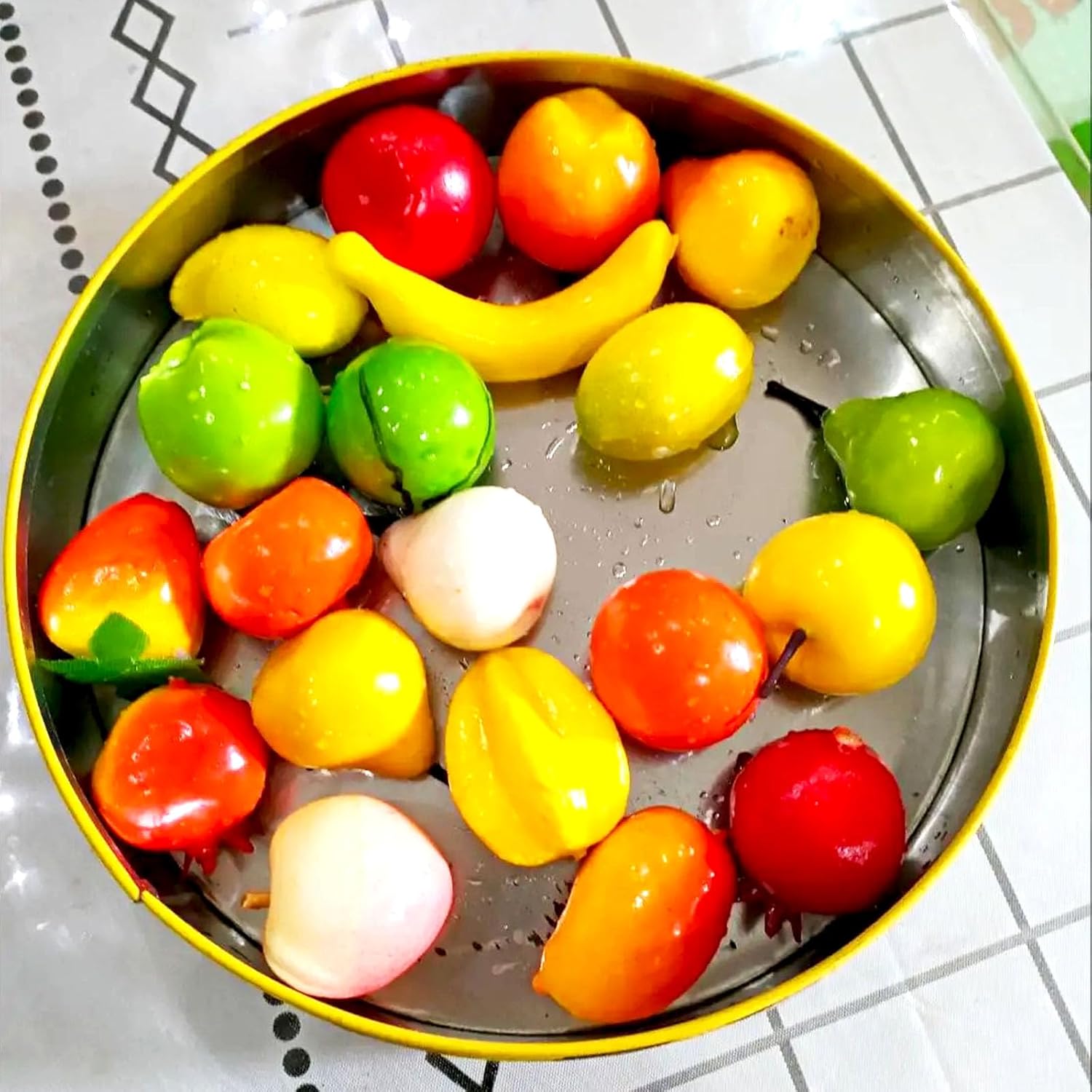 20Pcs Artificial Red Mango Decor for Home Kitchen Party