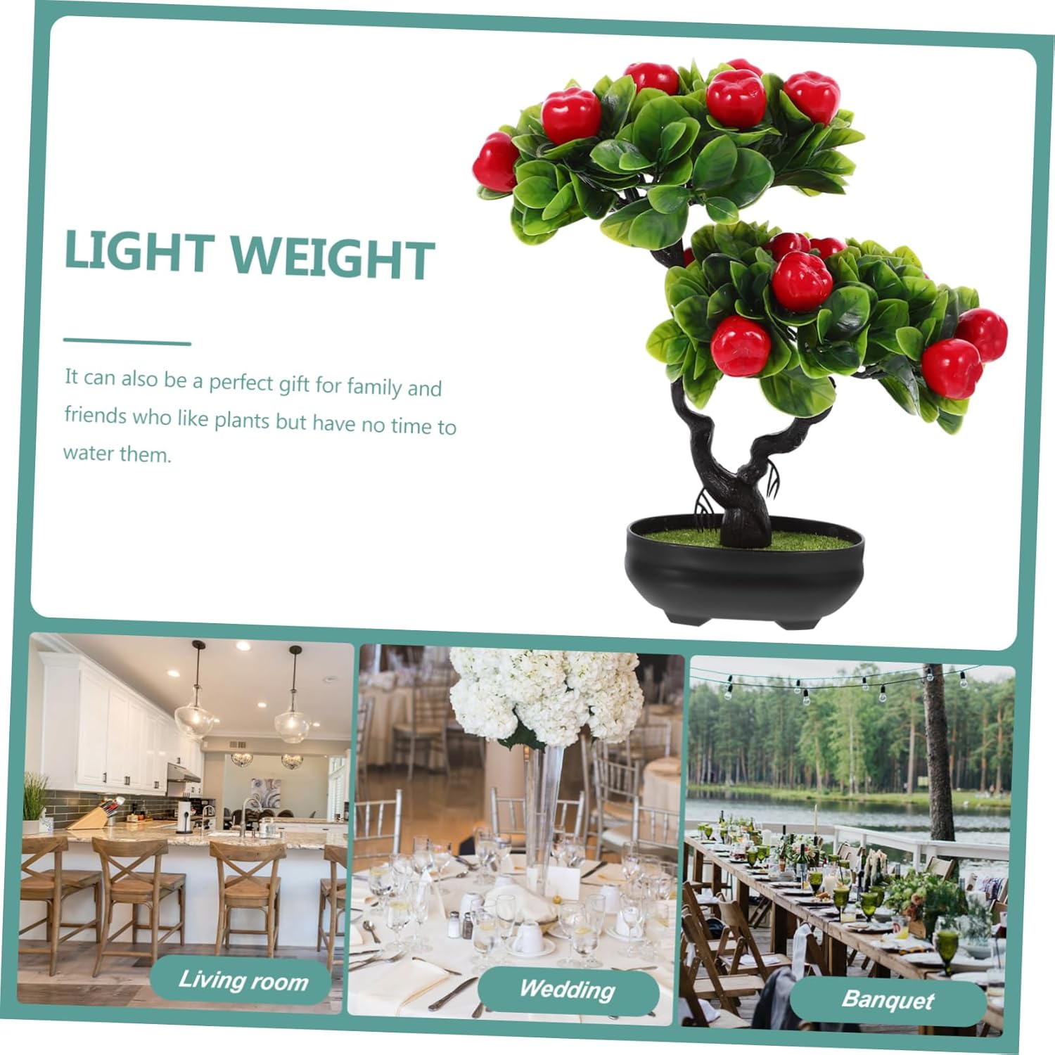 Vaguelly Realistic Artificial Fruit Tree Pot Decor