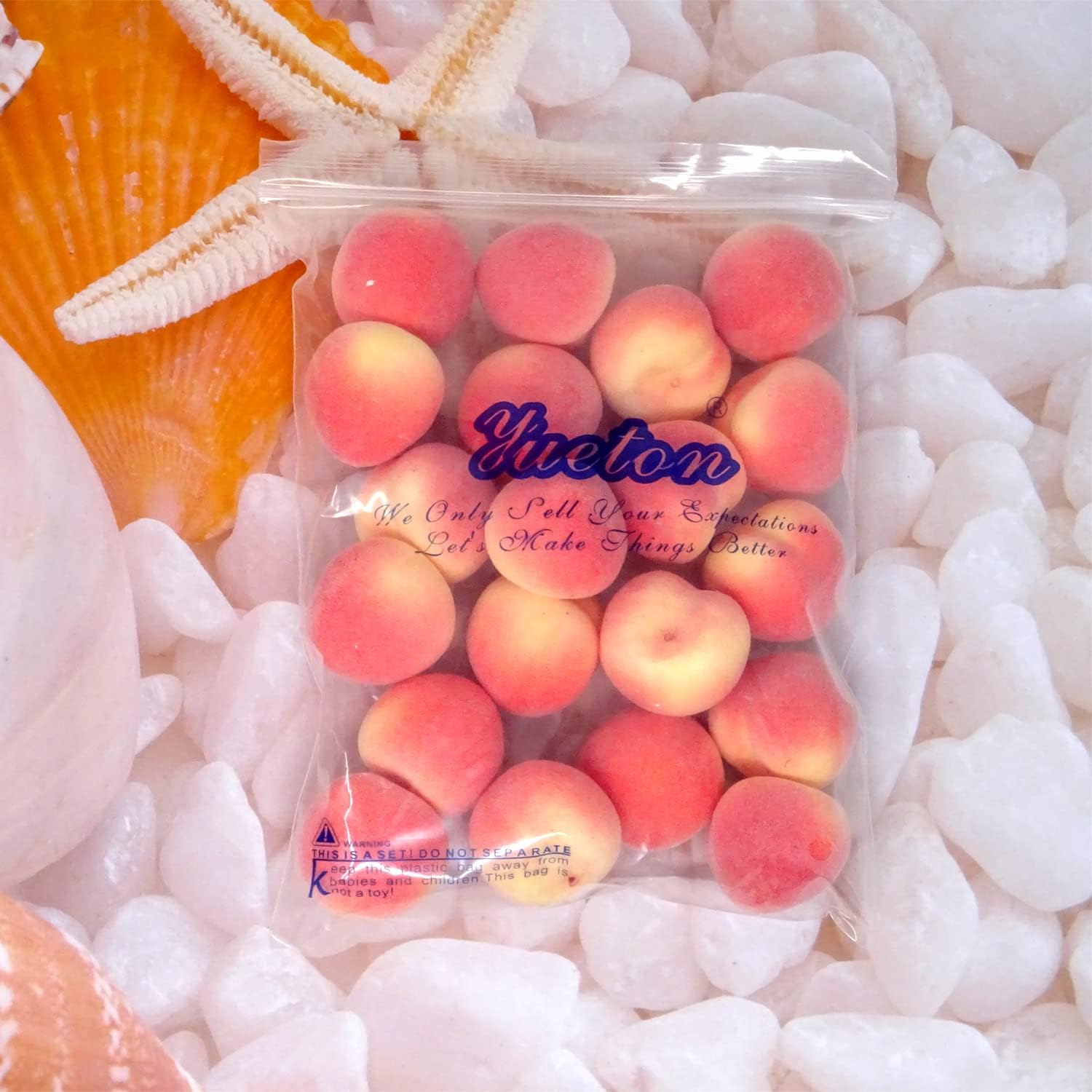 Yueton 20PCS Mini Artificial Peach Decorations