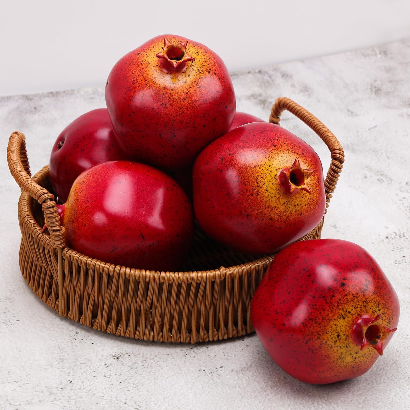 6pcs Artificial Pomegranate Decoration for Home Kitchen Wreath Party