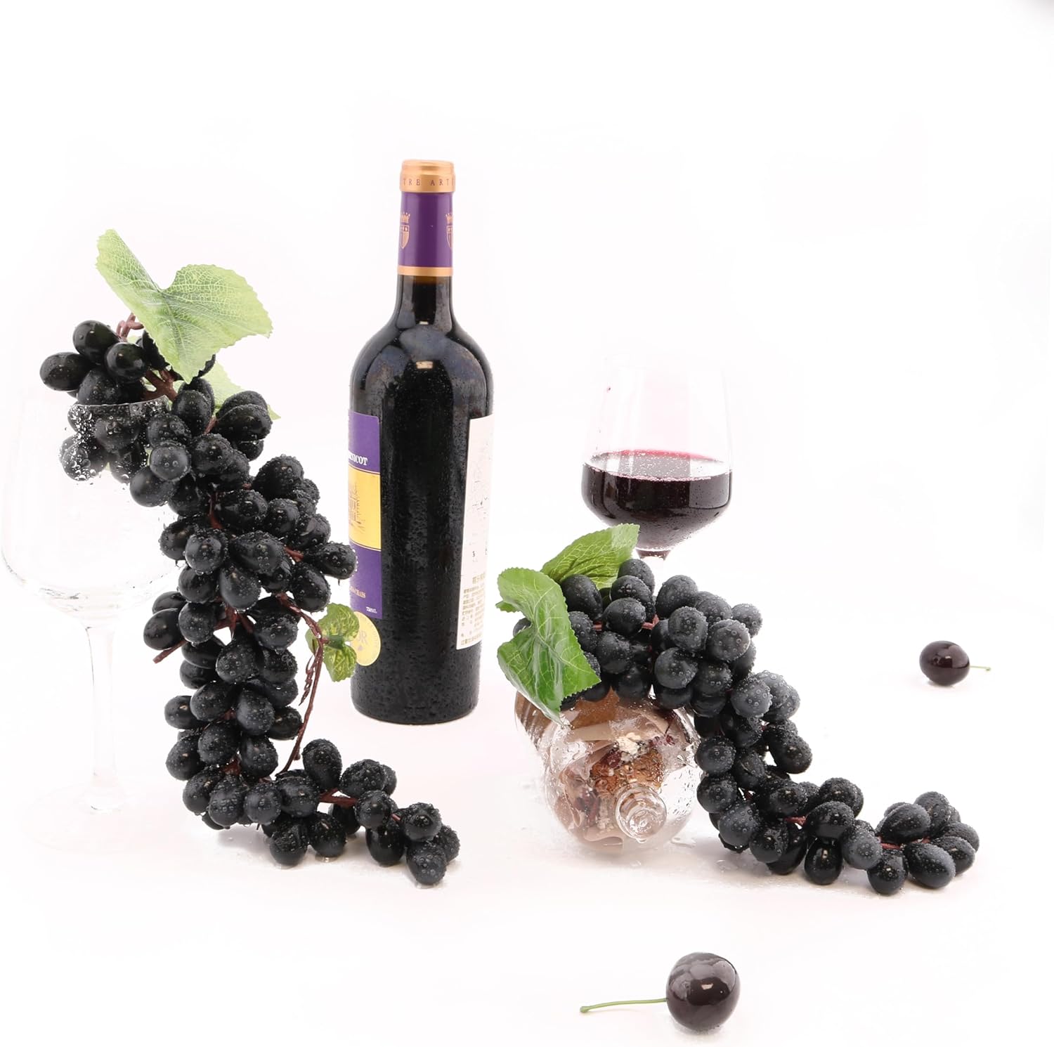 2PCS Artificial Black Grape String for Home Party Decor