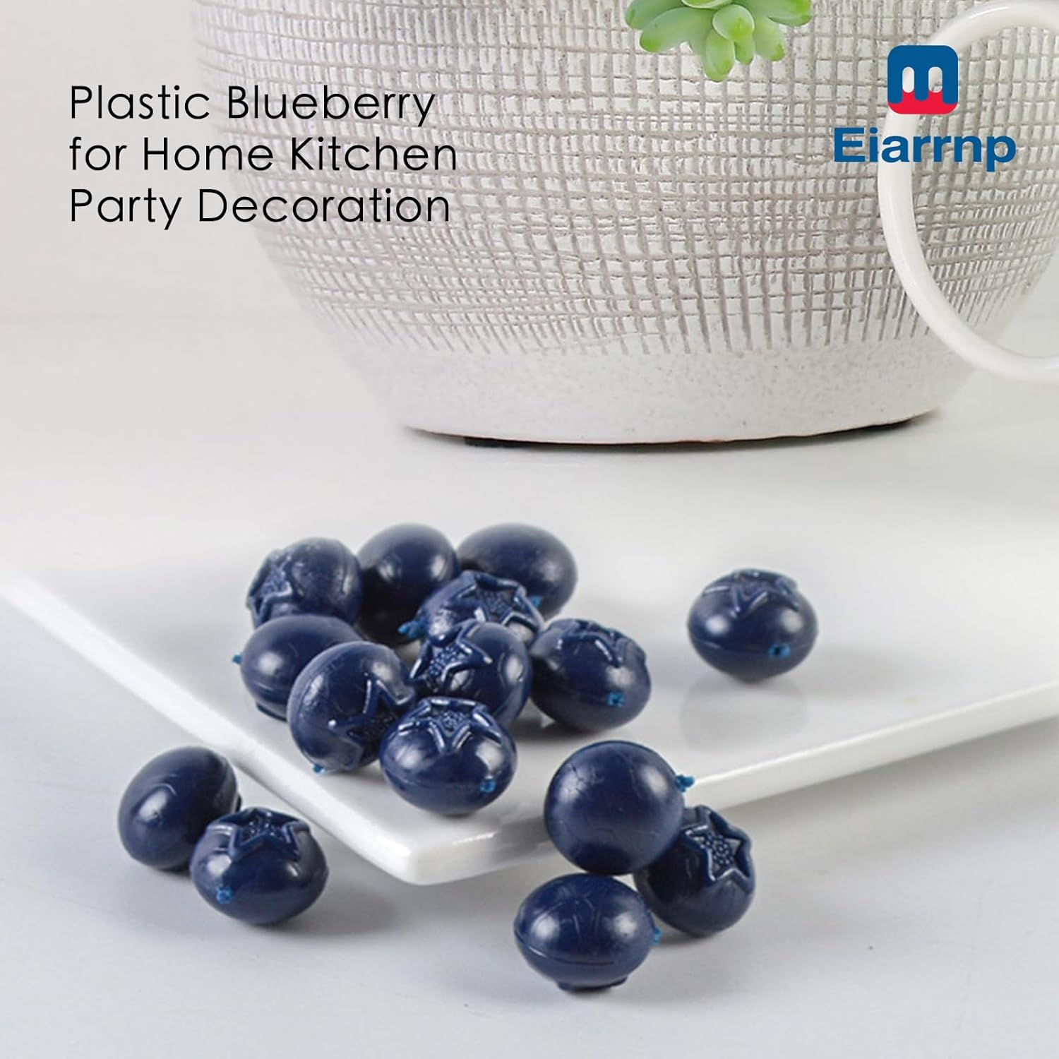 50 Pcs Artificial Blueberry Decor for Home Kitchen Party