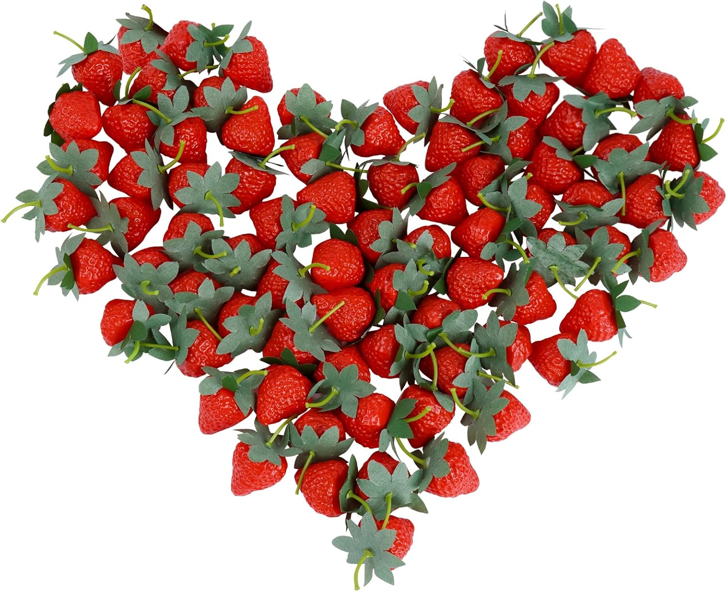 Notakia 80Pcs Fake Strawberries Artificial Fruit Decor
