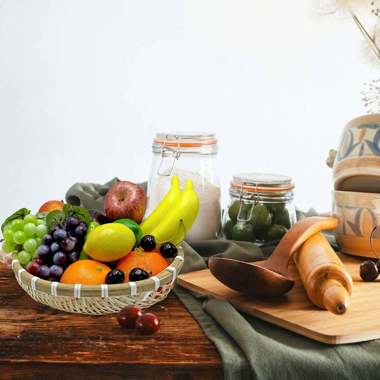 18 Pcs Artificial Fruit Set for Home Decor