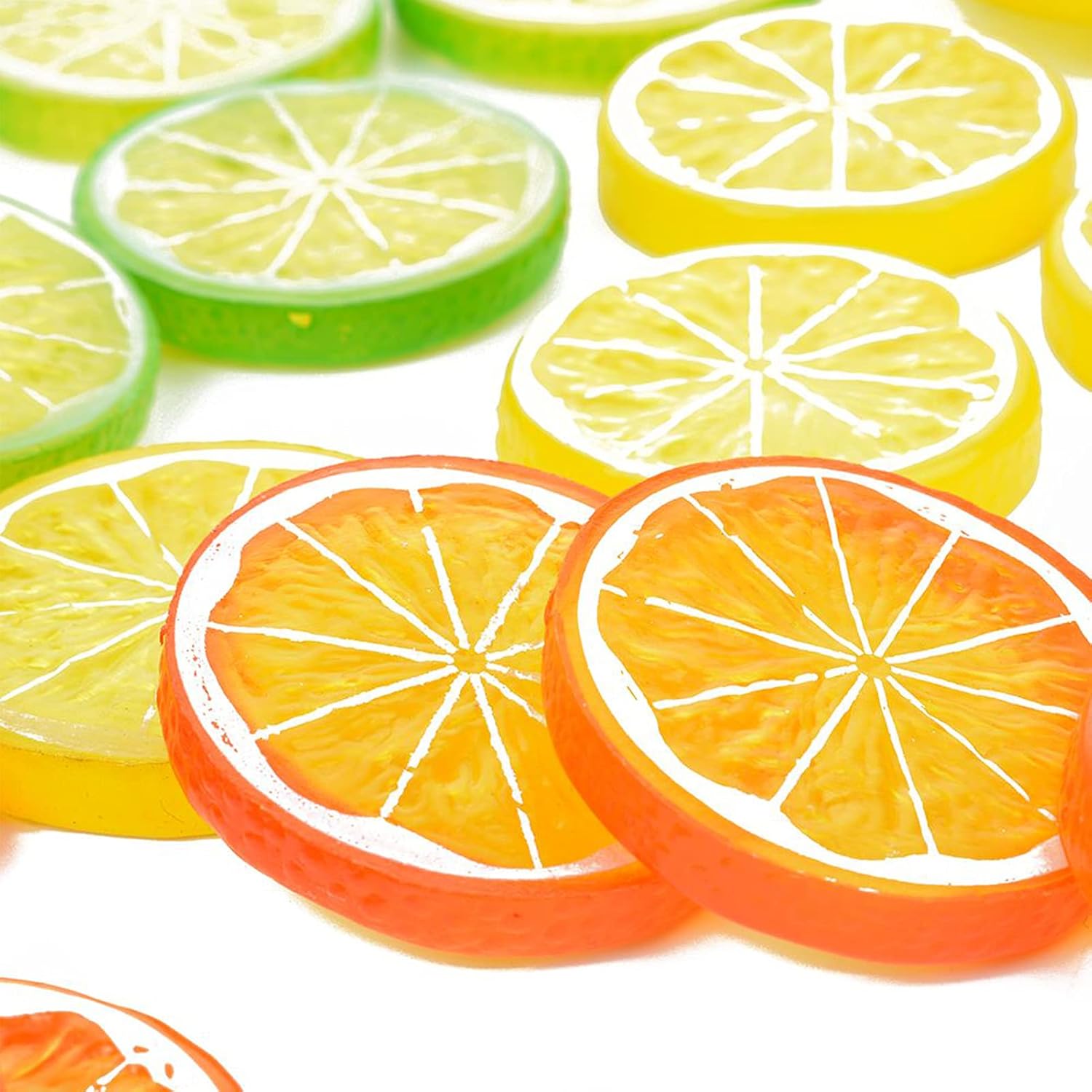 NUOMI 30PCS Artificial Lemon Slices for Decoration and Photography