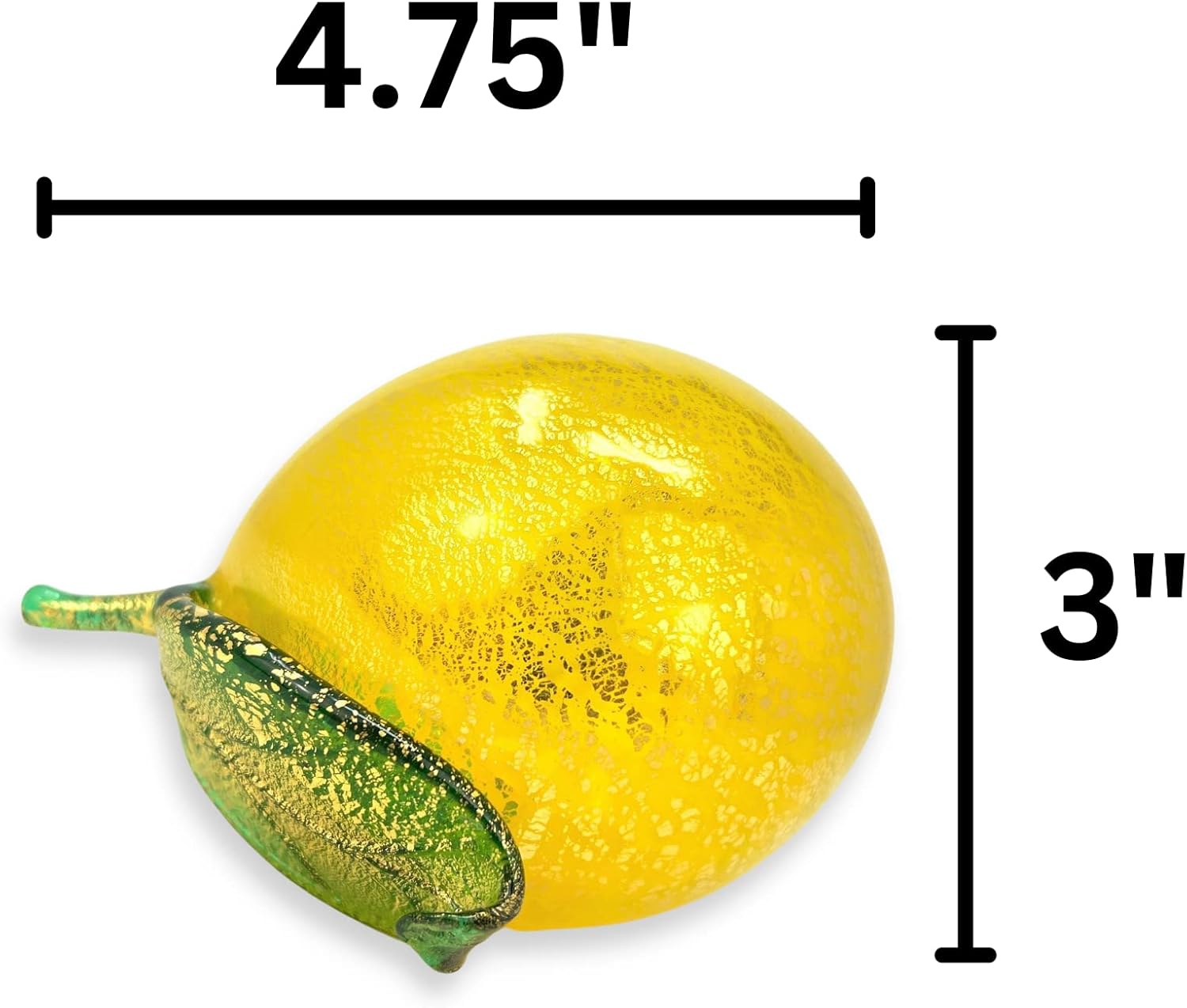 MY ITALIAN DCOR Murano Glass Lemon Figurine