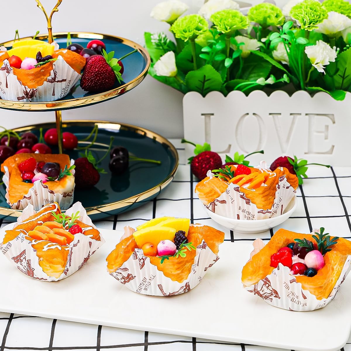 Kepfire Fake Dessert Display Cake Decor Set 20PCS