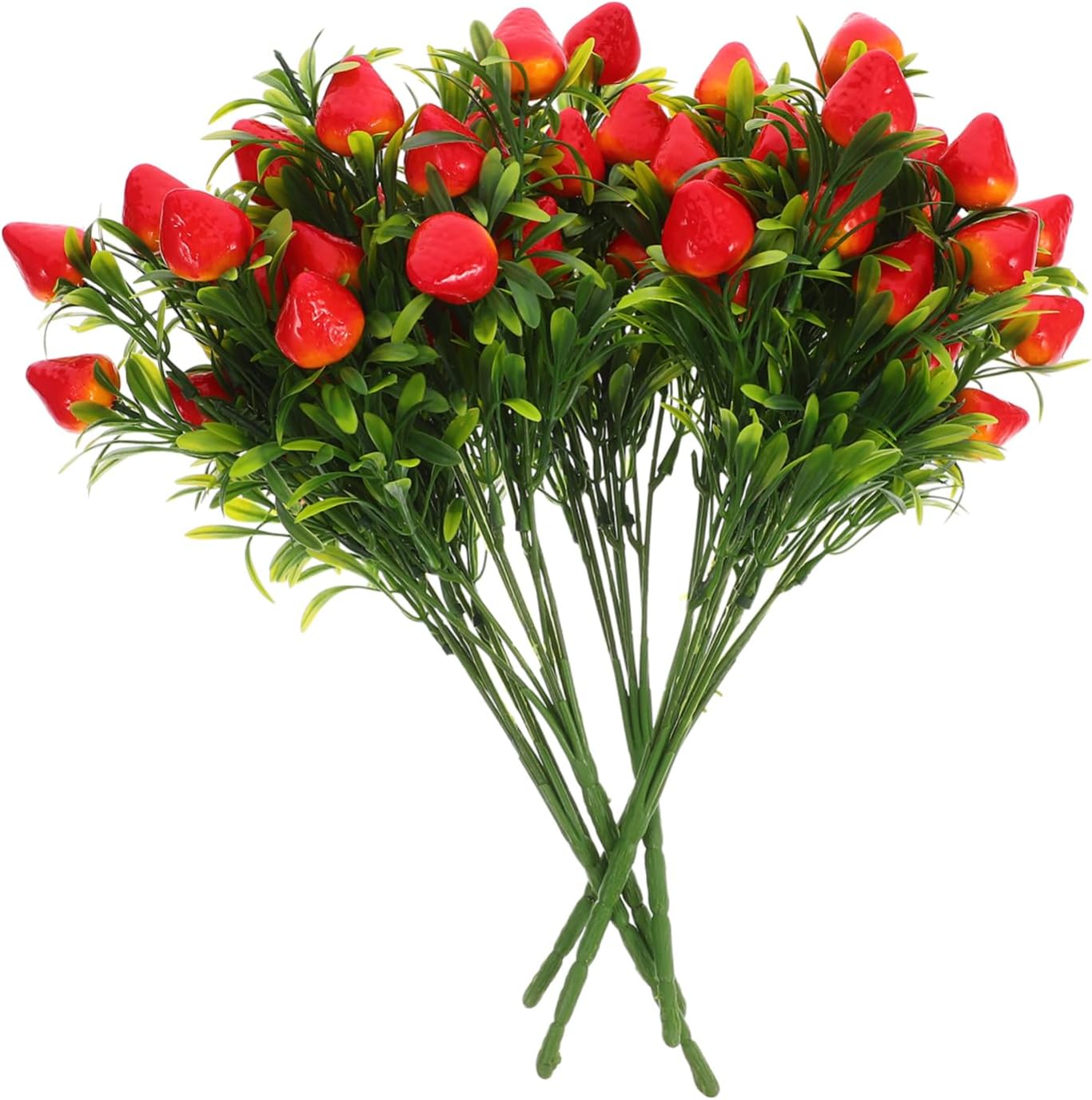 IMIKEYA Artificial Strawberry Branches 5pcs