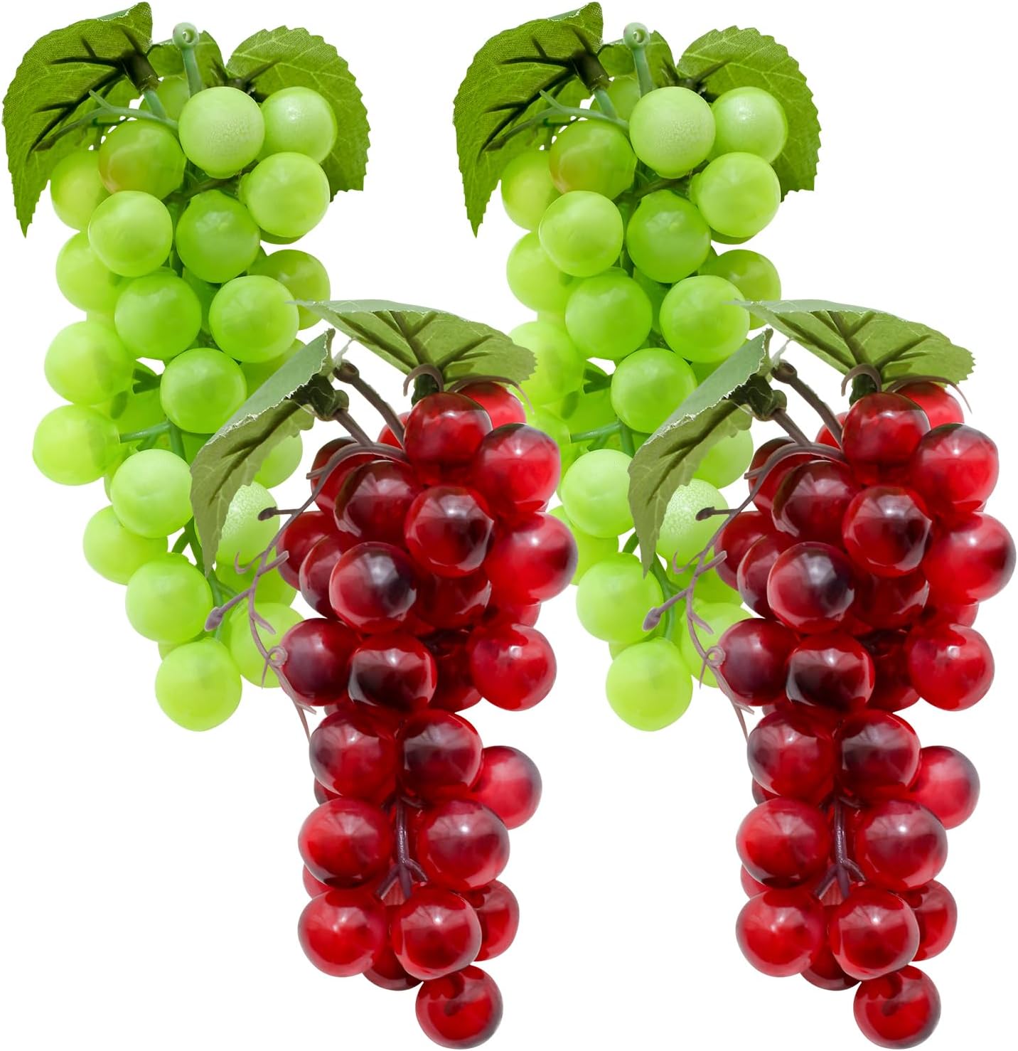 4 Bunches Realistic Artificial Grapes for Decor