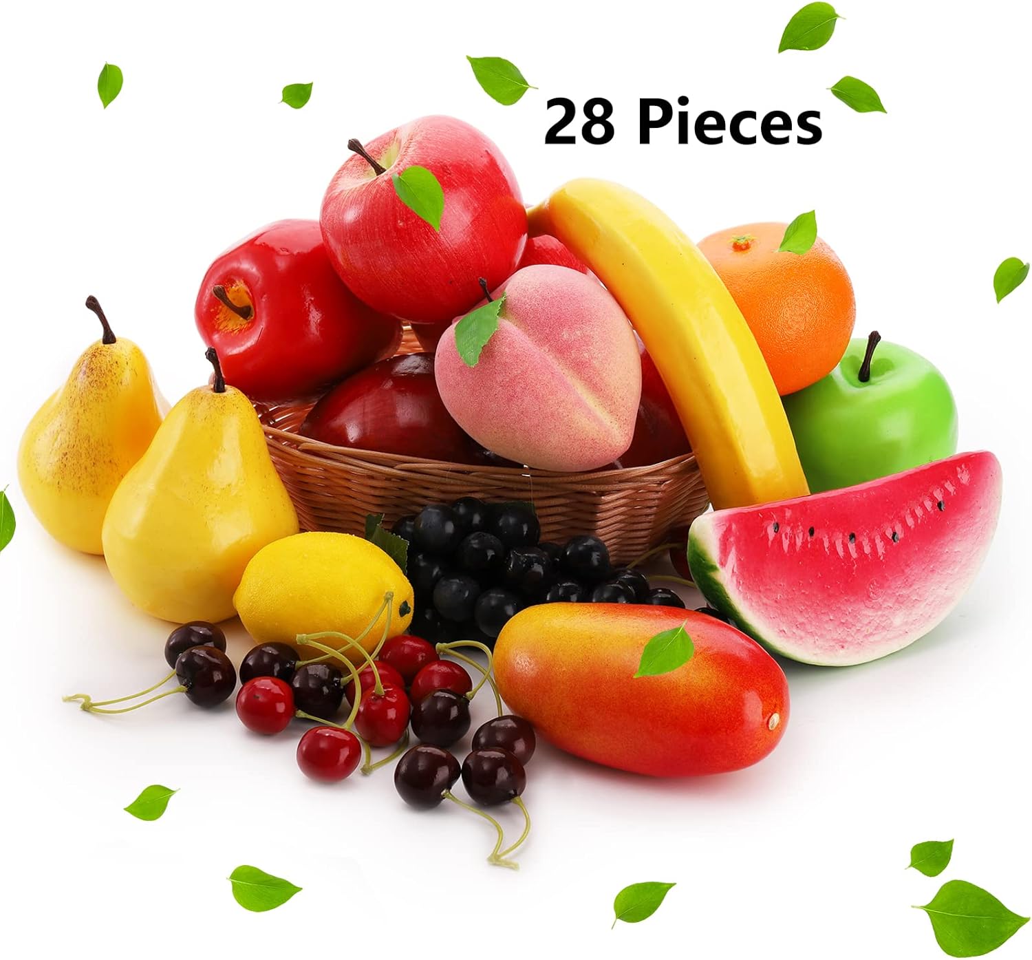 ZEAYEA 28 Pcs Artificial Fruit Decor Set