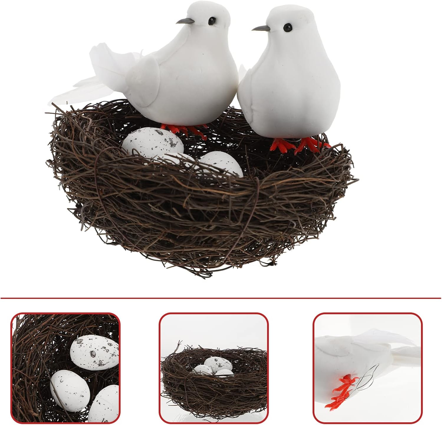 Balacoo Artificial Simulation Foam White Doves Birds Home Decor