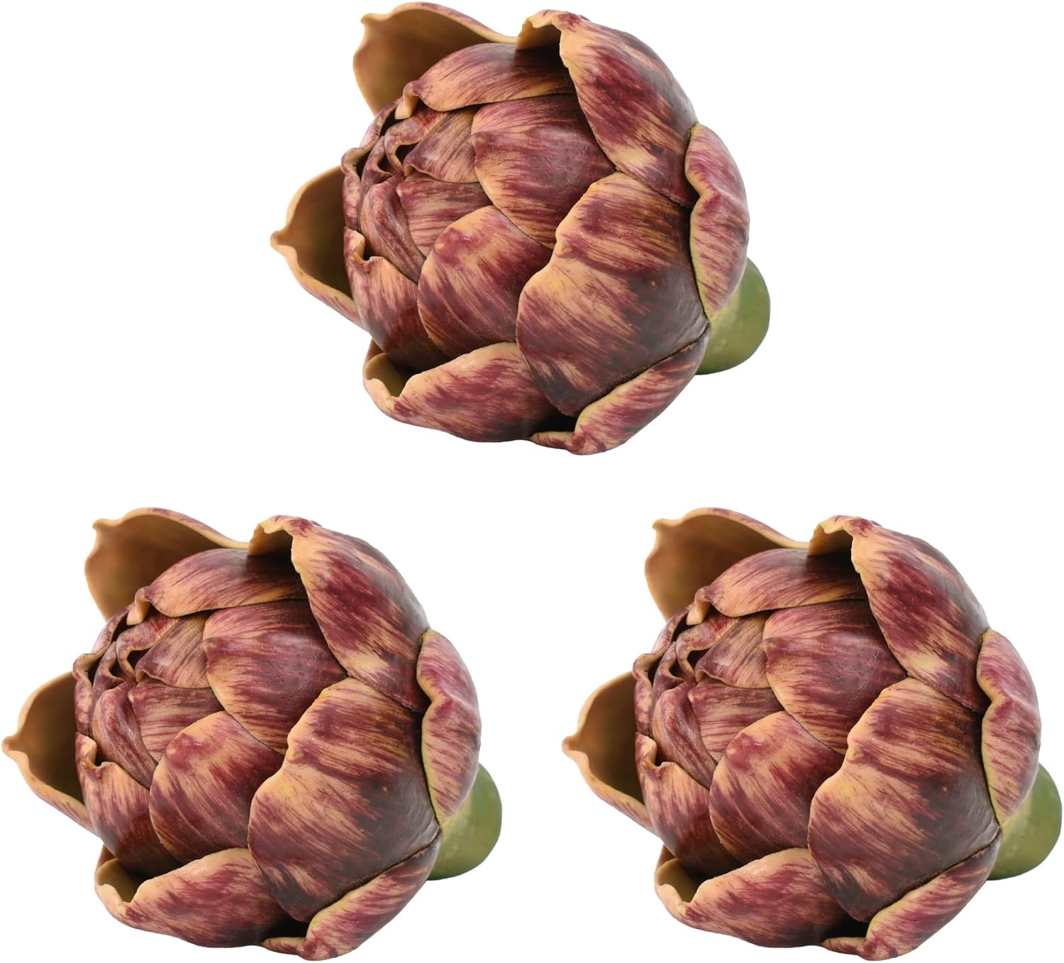 Artificial Artichokes 3Pcs Purple Red for Home Kitchen Decor