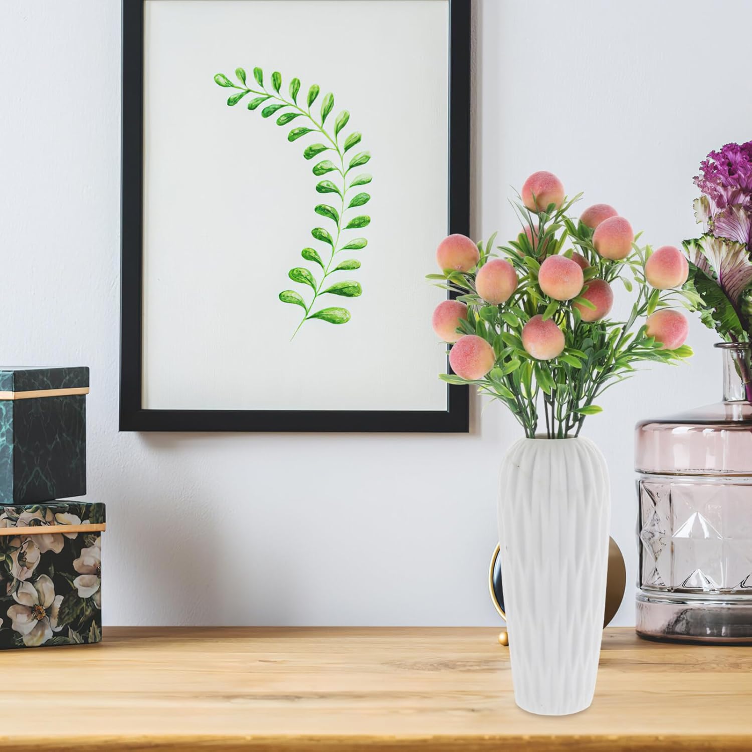 MAGICLULU Artificial Peach Branches for Decor