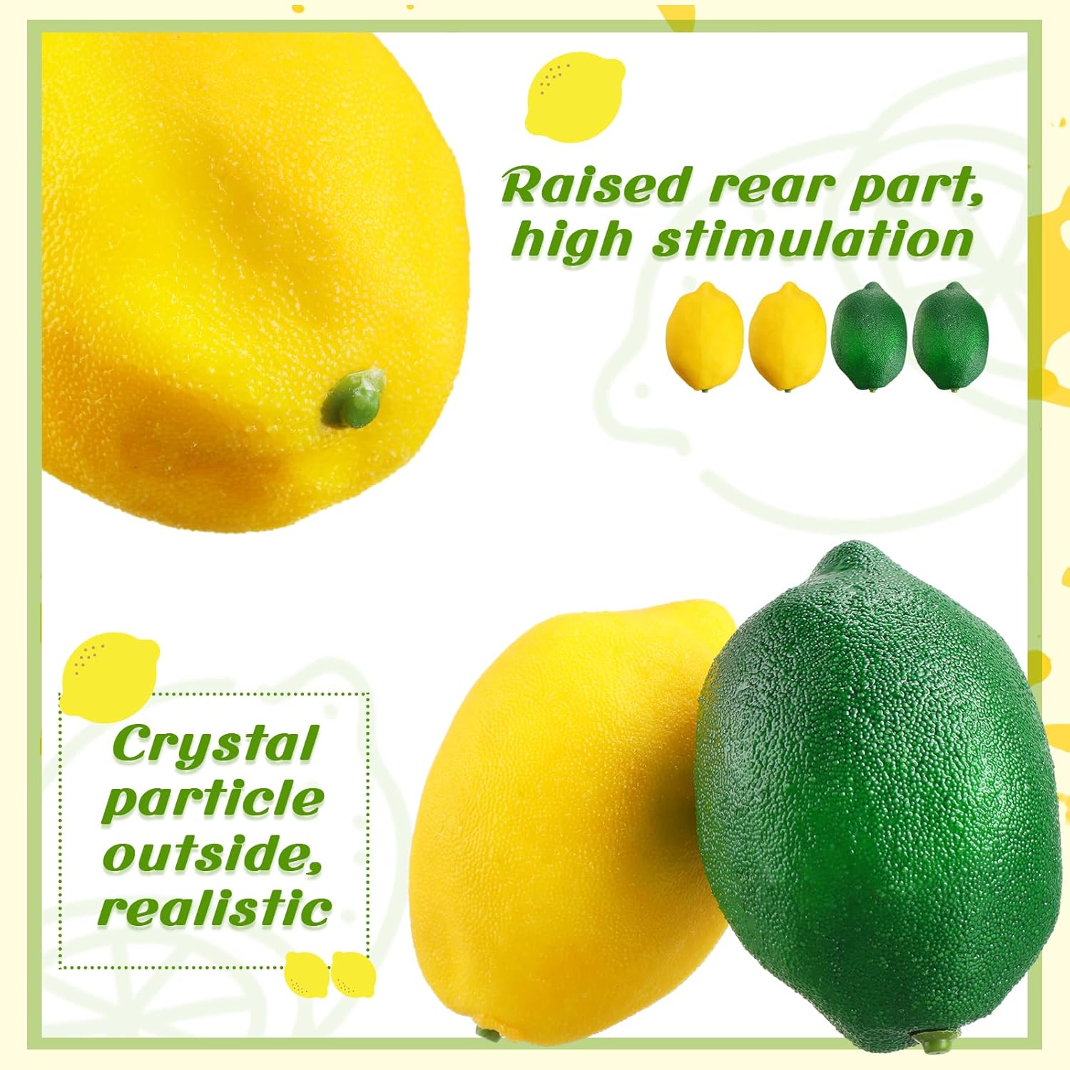 Liliful 48 Fake Lemons Artificial Fruit Decor