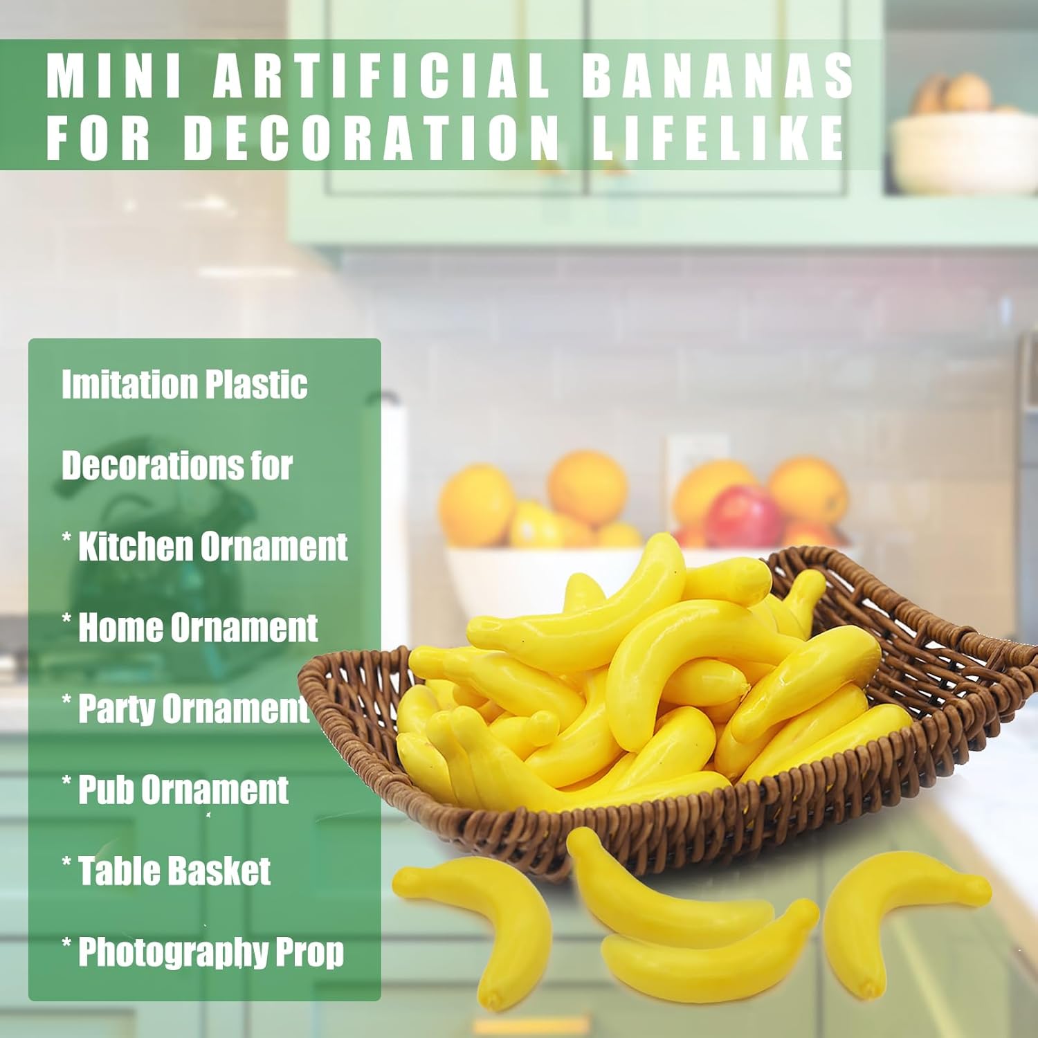 Tuxiaobu Lifelike Plastic Banana Decorations 30 Pcs