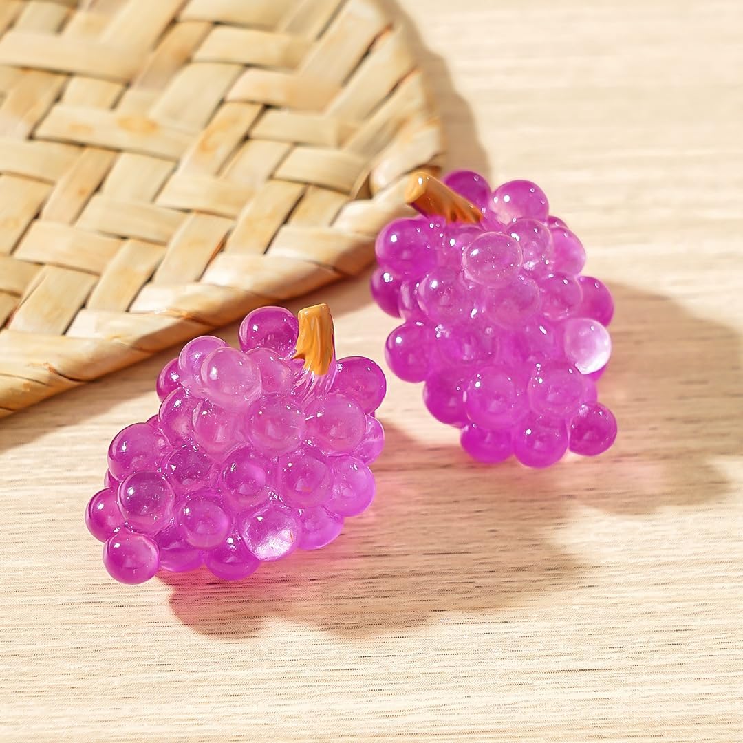 20 Pcs Glow In The Dark Mini Grapes Resin Decor