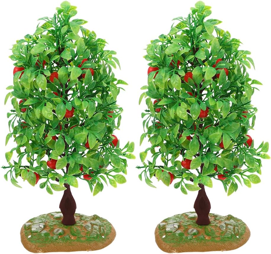 LOGOFUN 2Pcs Artificial Fruit Tree Models