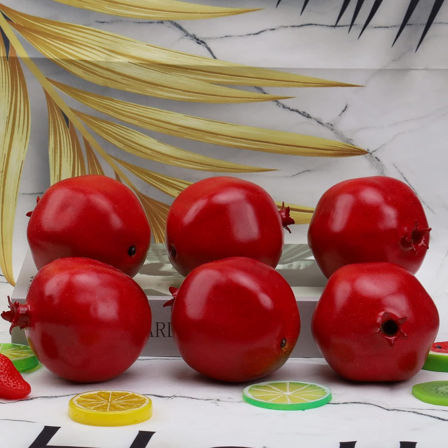 Gresorth 6pcs Artificial Pomegranate Decoration