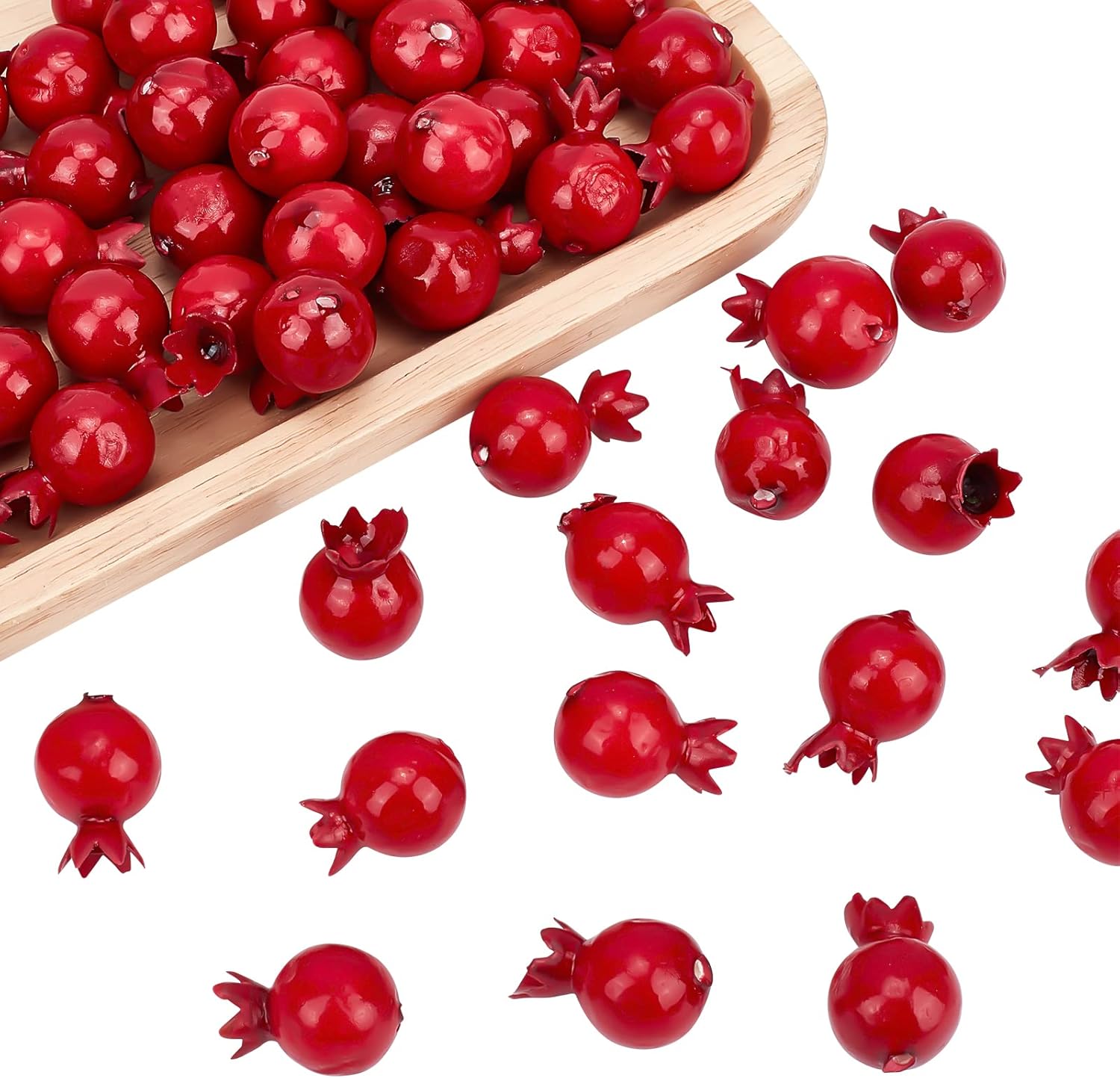 CHGCRAFT 50Pcs Mini Artificial Pomegranate for Decor