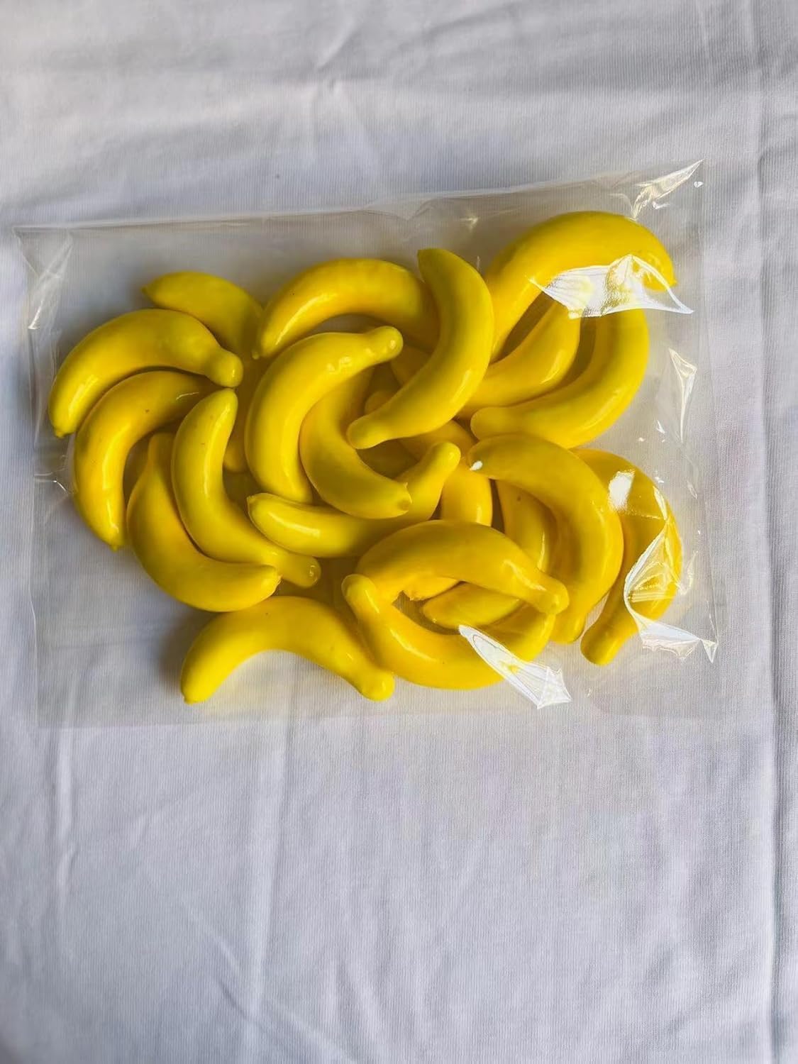 20Pcs Yellow Mini Foam Banana Fruit Decor