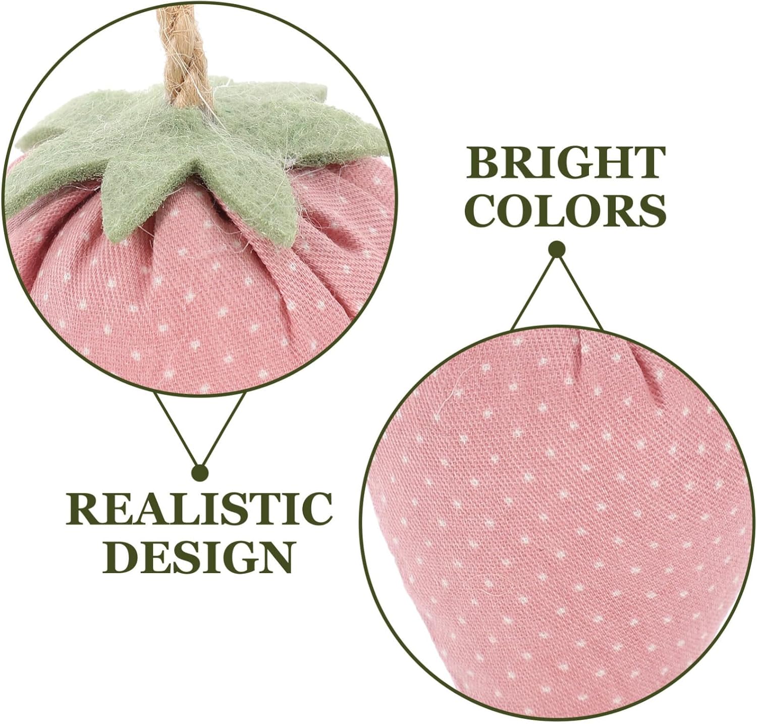 HolidyoYo Fabric Strawberry Bowl Fillers 4pcs