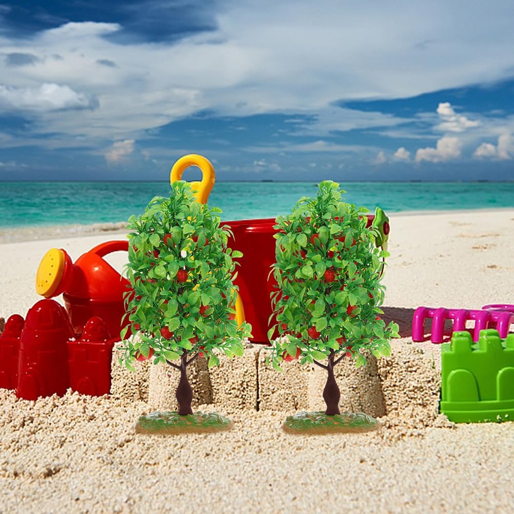 LOGOFUN 2Pcs Artificial Fruit Tree Models