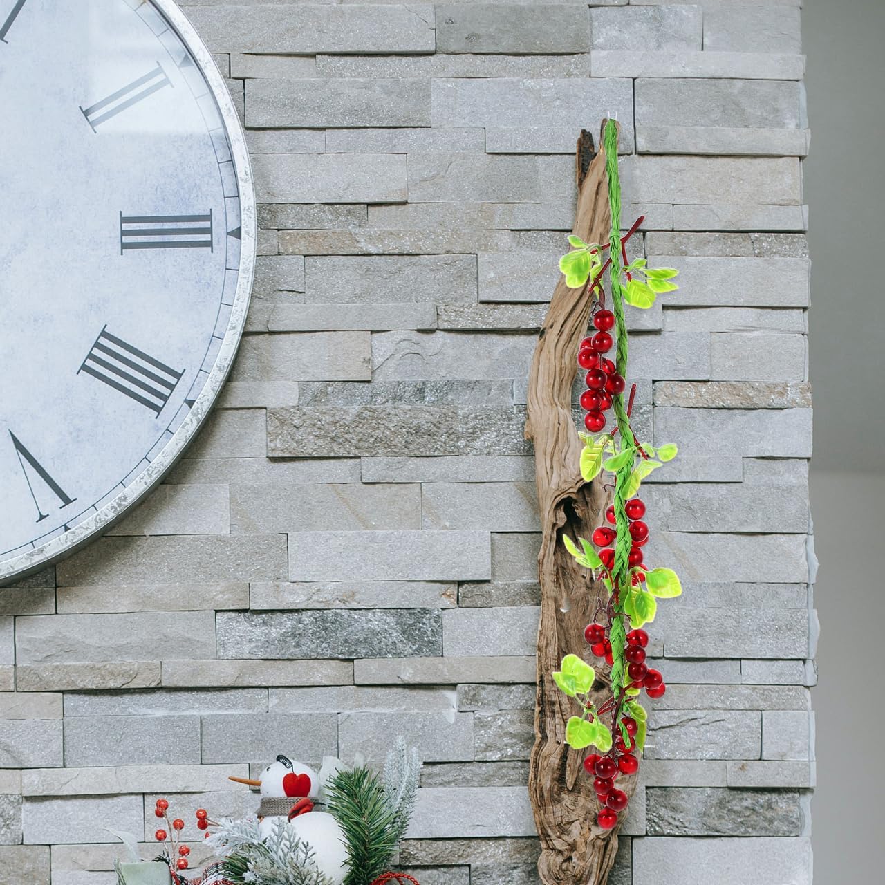 Amosfun Artificial Grape Vine Bunch Decoration
