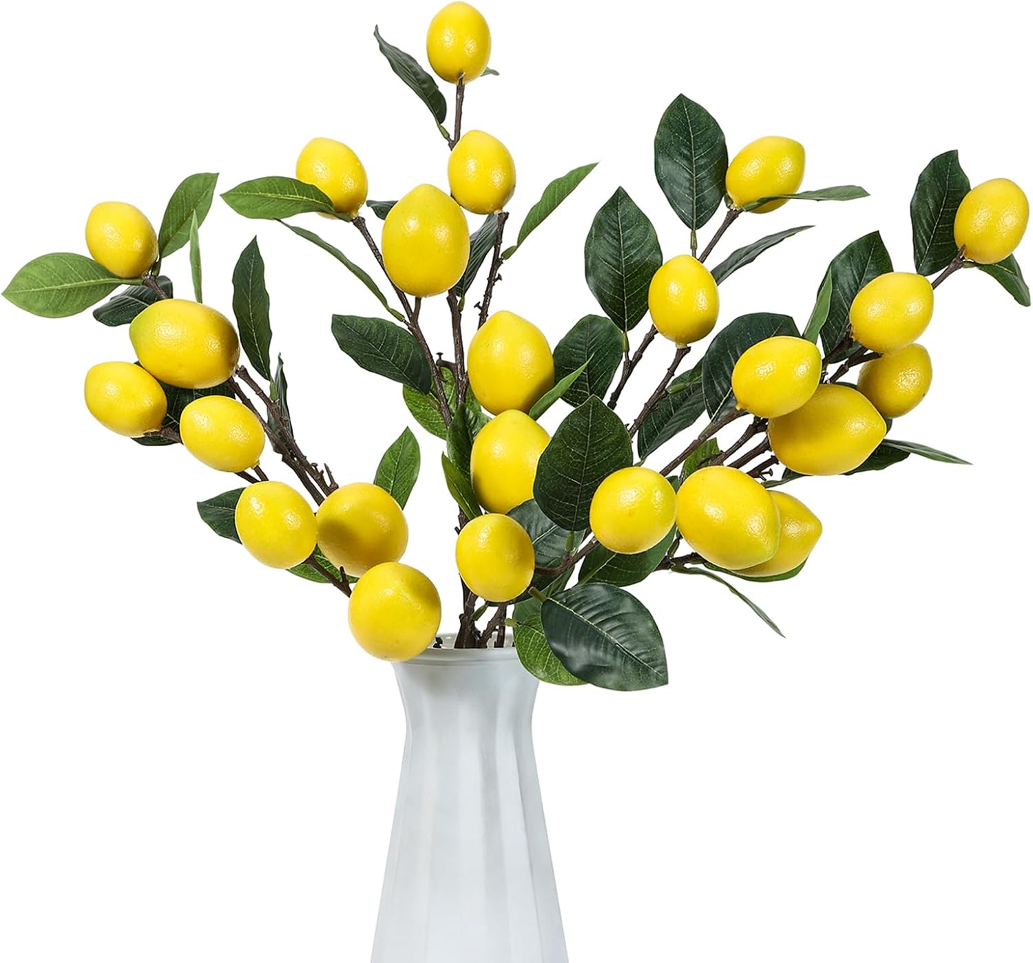 DuHouse 3 Pcs Artificial Lemon Branches with Stems