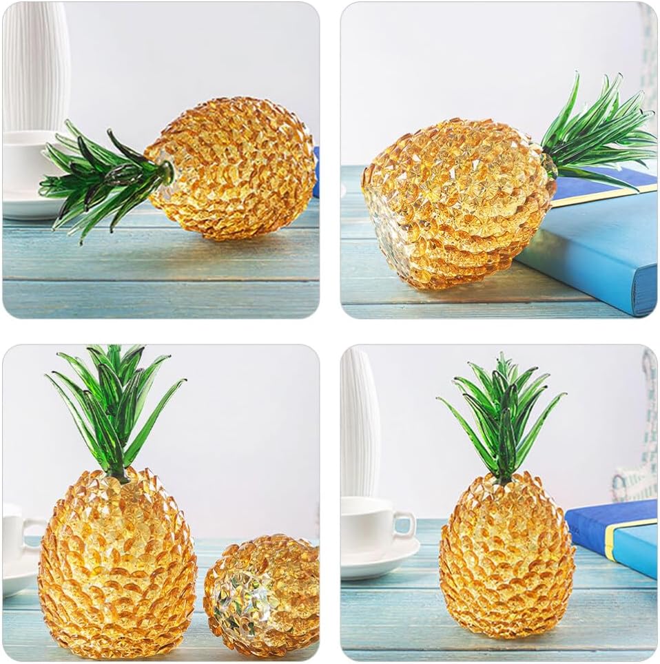 Crystal Pineapple Figurine Desk Decor Art Sculpture