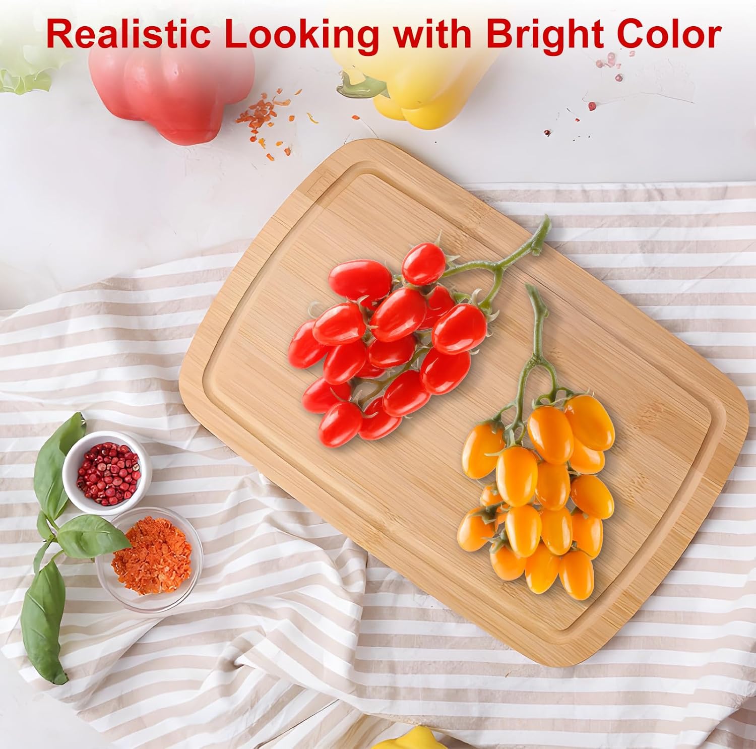 Realistic Artificial Tomato String 2 Pack Red and Yellow