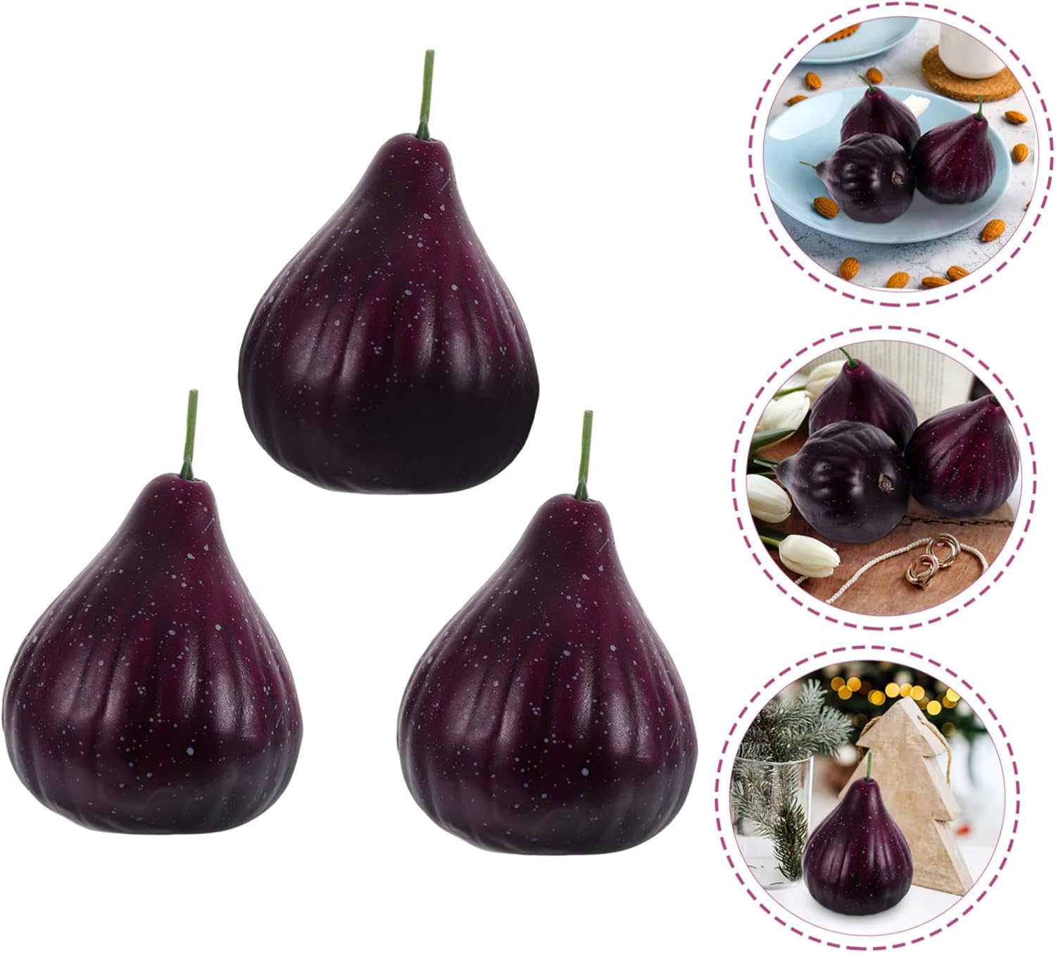 4pcs Faux Fig Models for Home Kitchen Decor